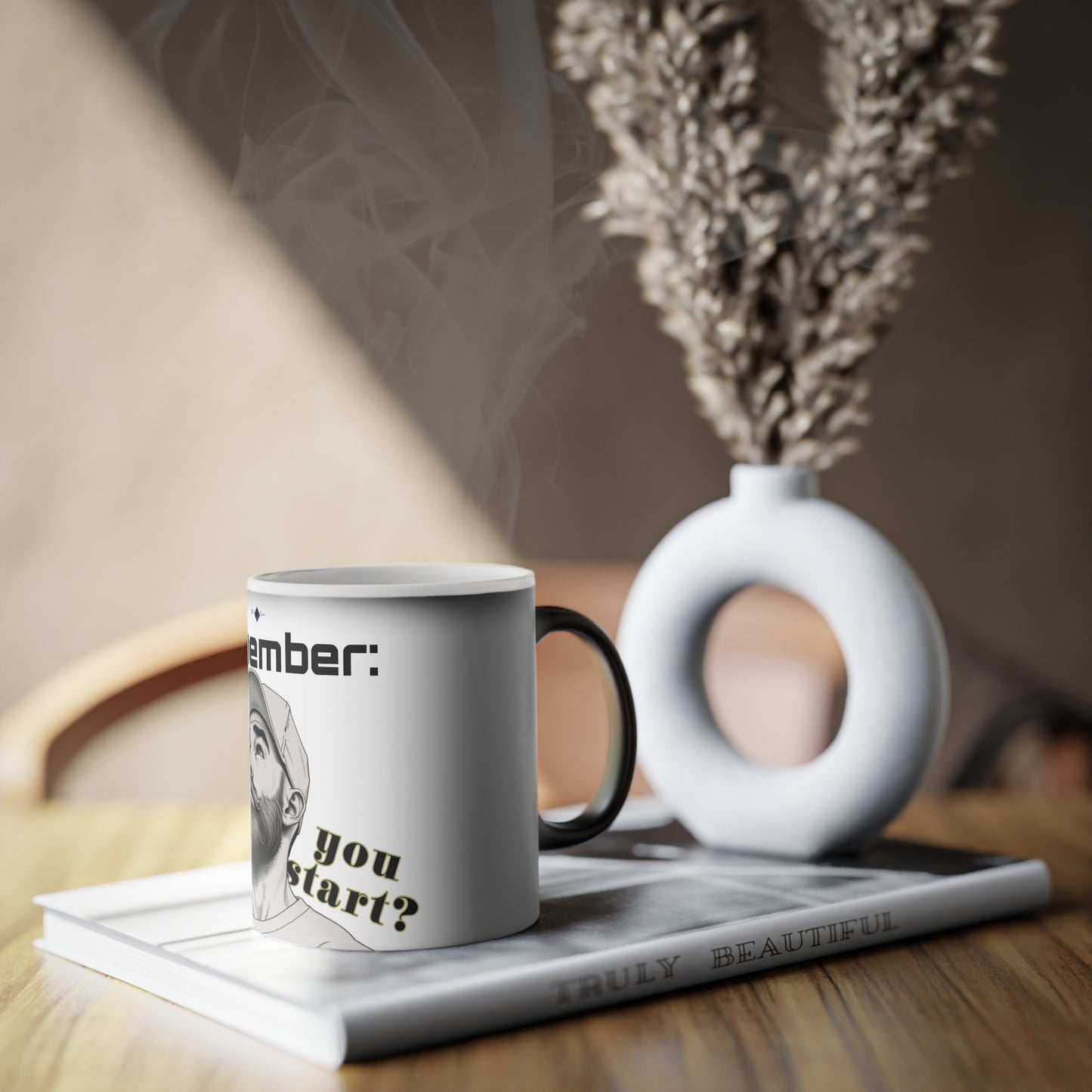 BlackOnion Color Changing Mug with Workout Motif ‘Remember’ 💪🔥🫵