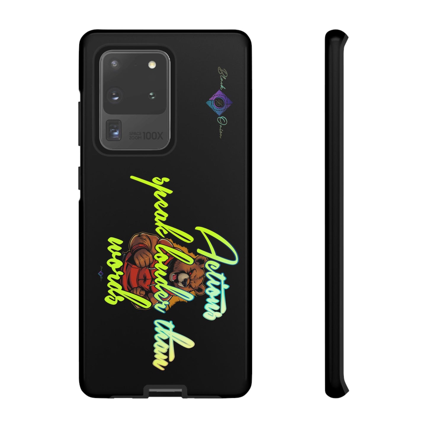 BlackOnion Brand New Phone Case - with Motivational Workout Motif ‘Actions speak lauder ‘💪🔥🫵