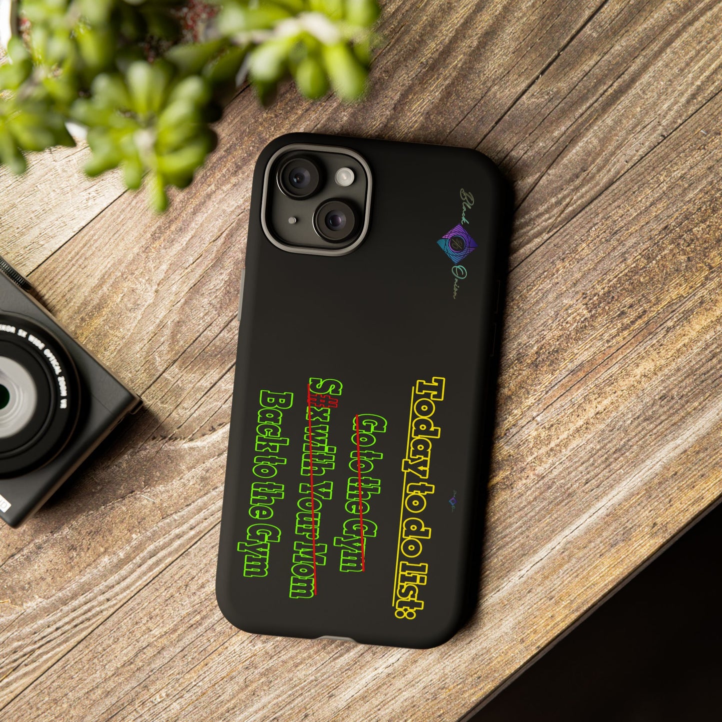 BlackOnion Brand New Phone Case - with Motivational Workout Motif’Today To Do List V2 ‘💪🔥🫵