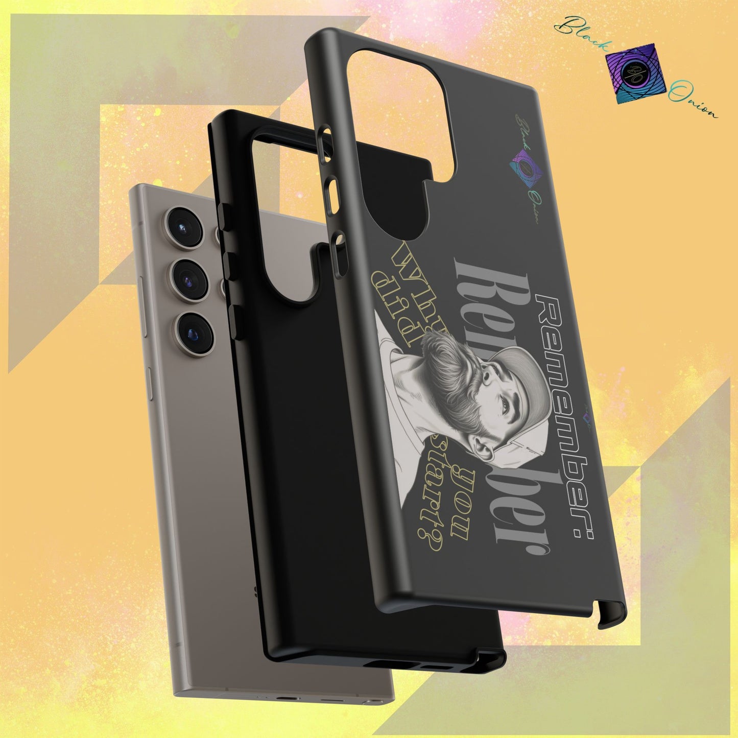 BlackOnion Brand New Phone Case - with Motivational Workout Motif’Remember ‘💪🔥🫵