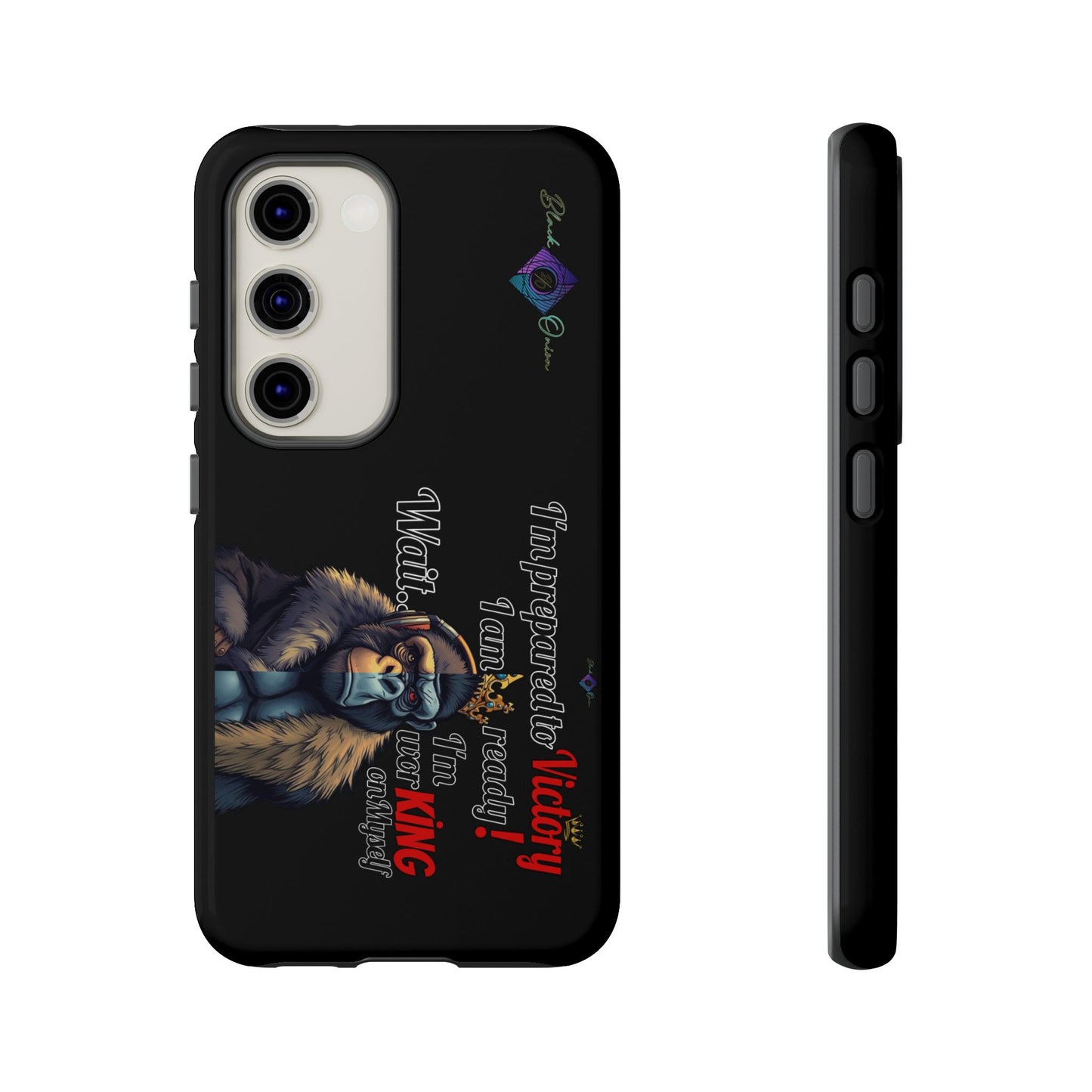 BlackOnion Brand New Phone Case - with Motivational Workout Motif’Victory 👑‘💪🔥🫵