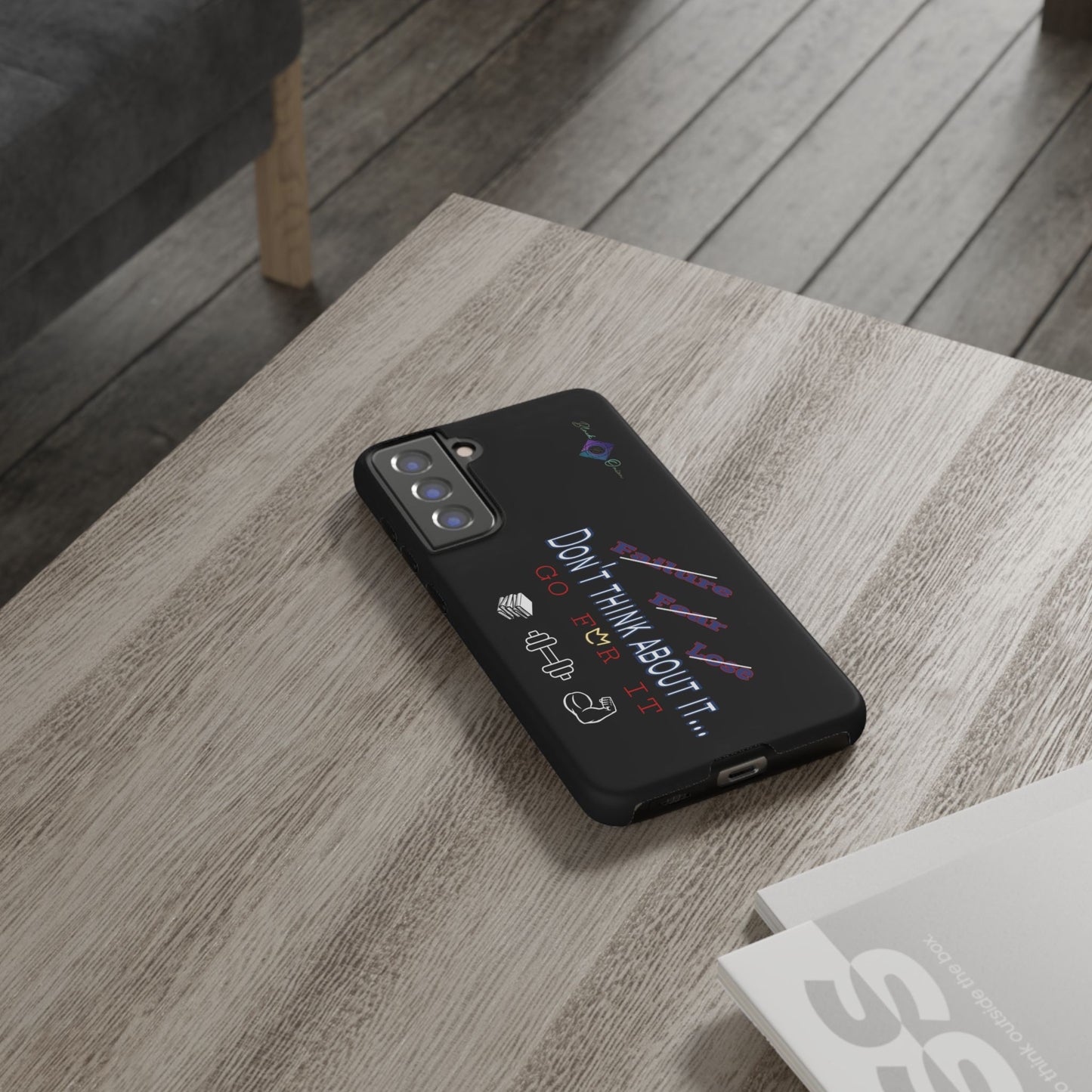 BlackOnion Brand New Phone Case - with Motivational Workout Motif’Don’t think ‘💪🔥🫵