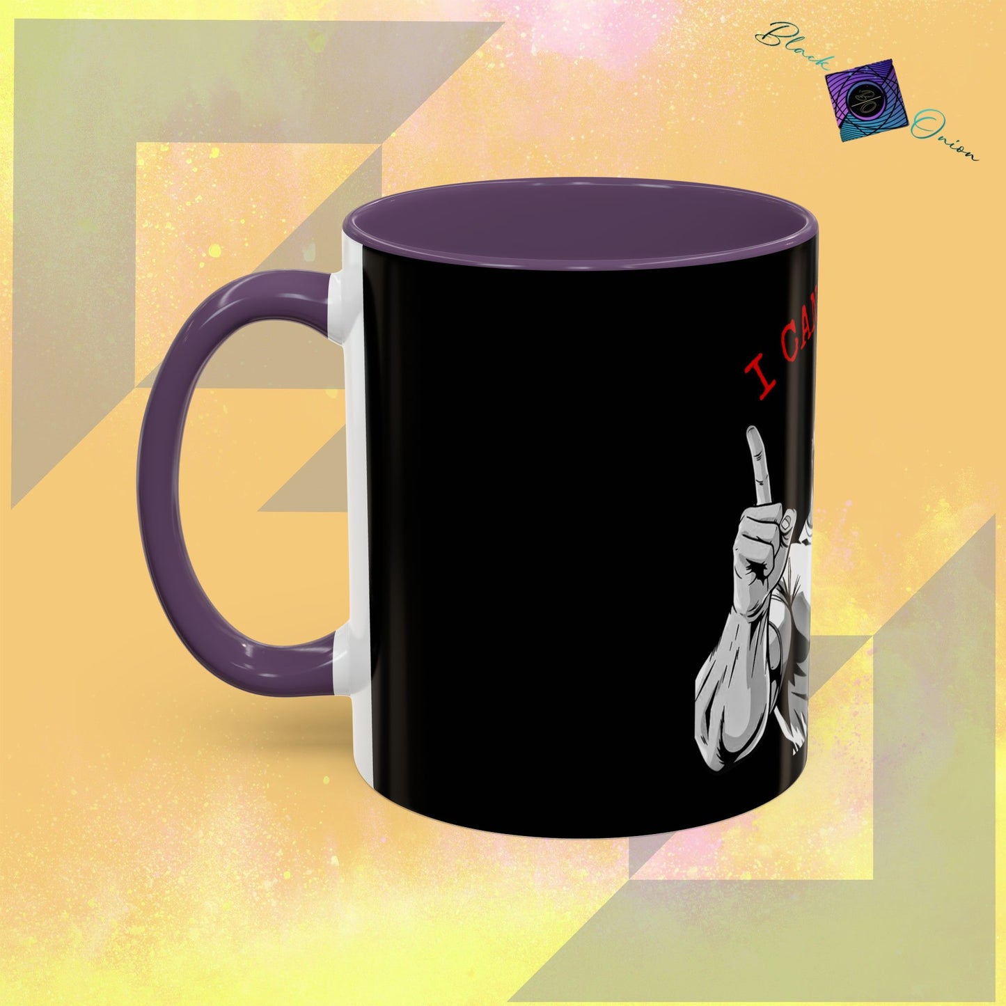 BlackOnion Coffee Mug - 11oz with Workout Motif โI Can Do It โ๐ฅ๐ช๐ซต
