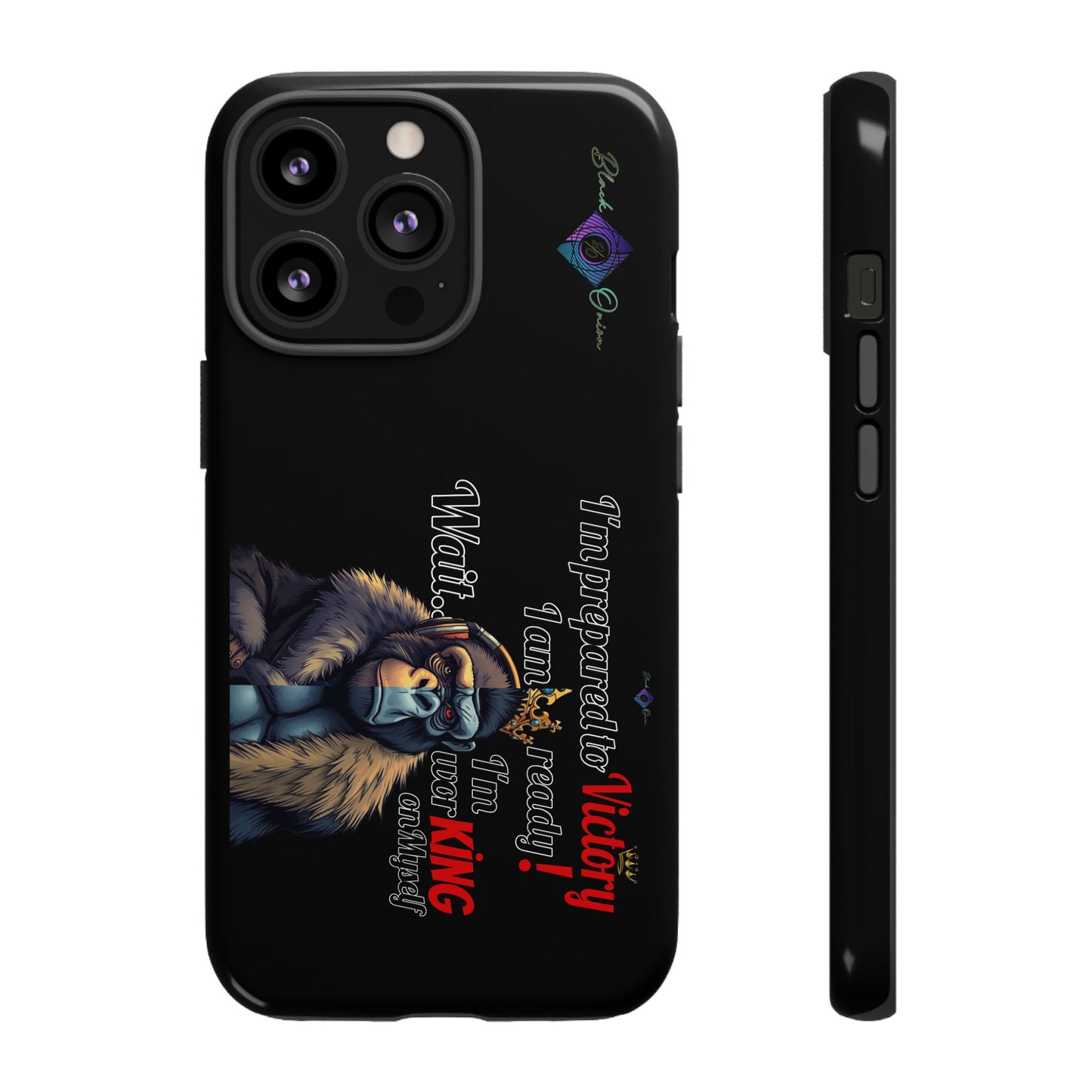 BlackOnion Brand New Phone Case - with Motivational Workout Motif’Victory 👑‘💪🔥🫵