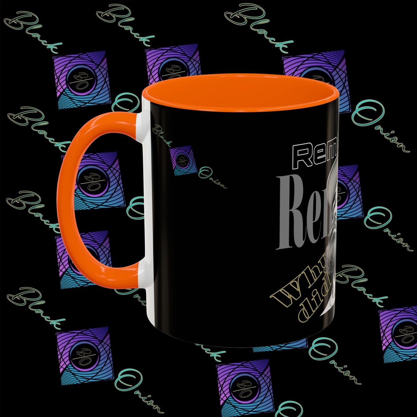 BlackOnion Coffee Mug - 11oz with Workout Motif ‘Remember ’🔥💪🫵