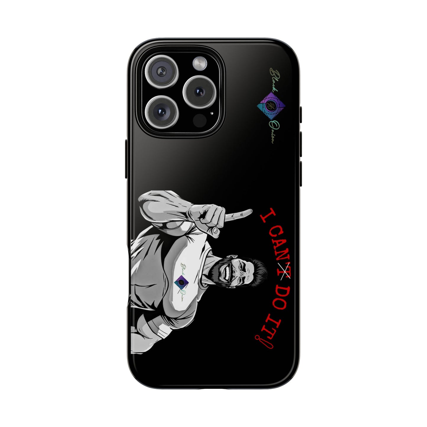 BlackOnion Brand New Phone Case - with Motivational Workout Motif’I Can Do It ‘💪🔥🫵