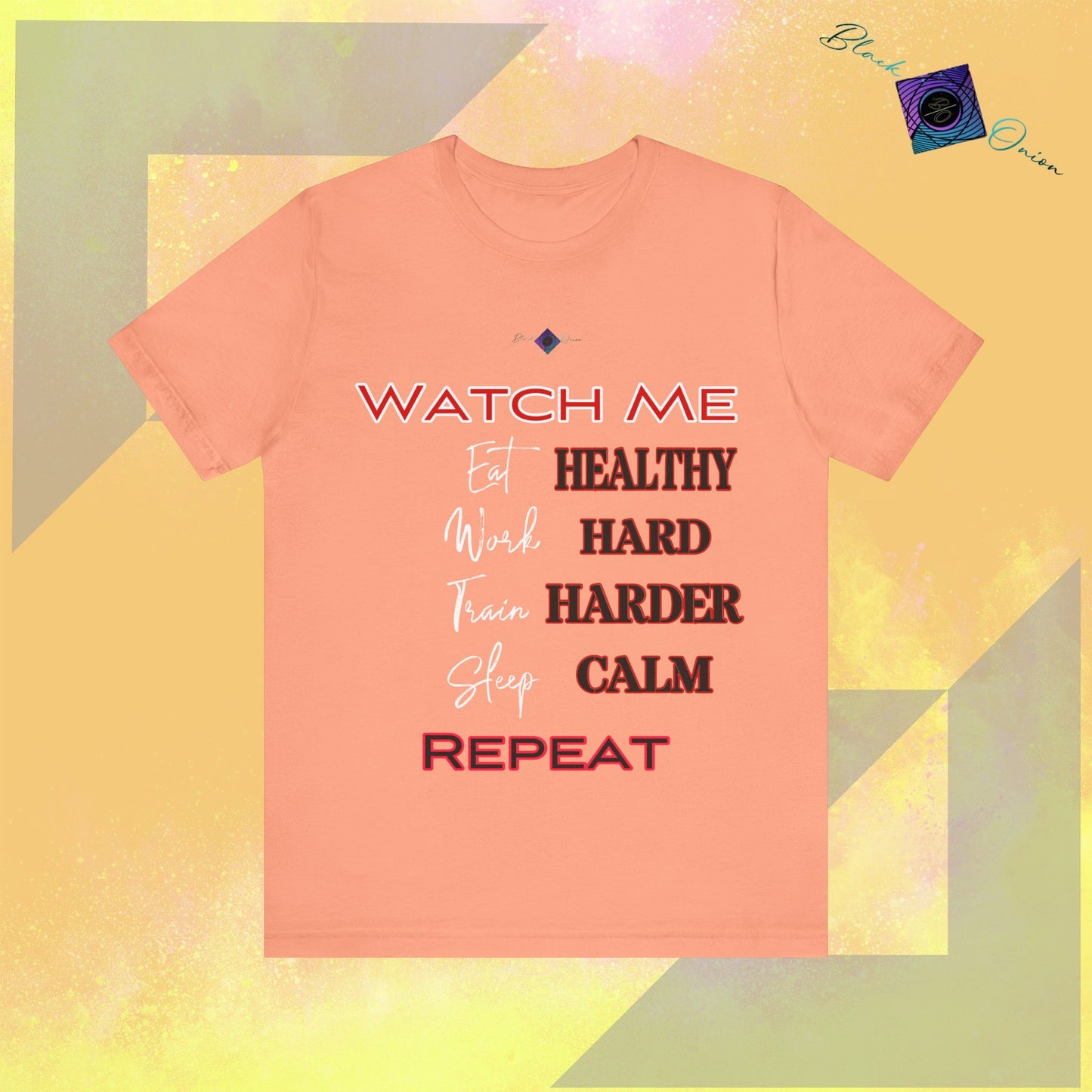 BlackOnion T-Shirt with Workout Motif V3 “Watch Me" 💪🔥