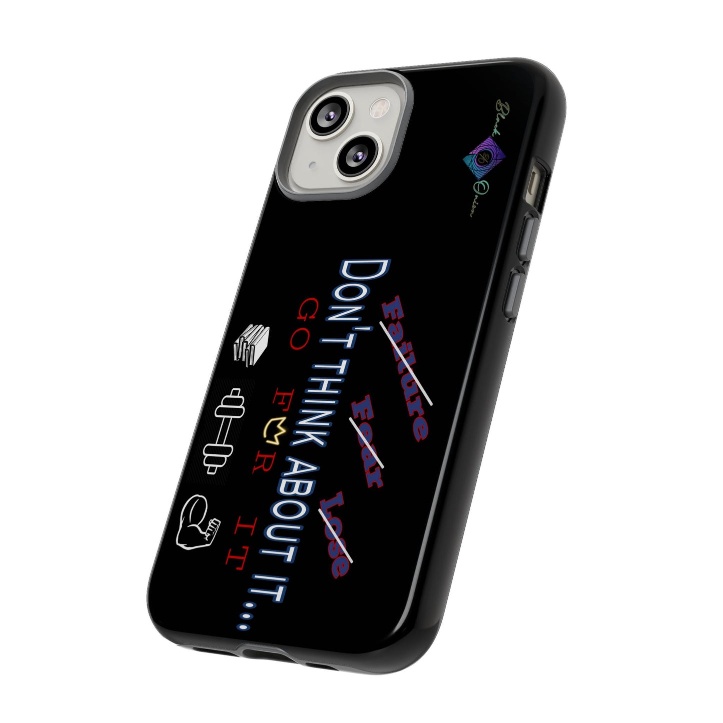 BlackOnion Brand New Phone Case - with Motivational Workout Motif’Don’t think ‘💪🔥🫵