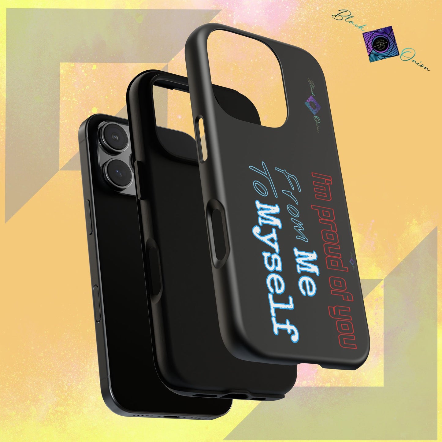 BlackOnion Brand New Phone Case - with Motivational Workout Motif’I’m proud of you ‘💪🔥🫵