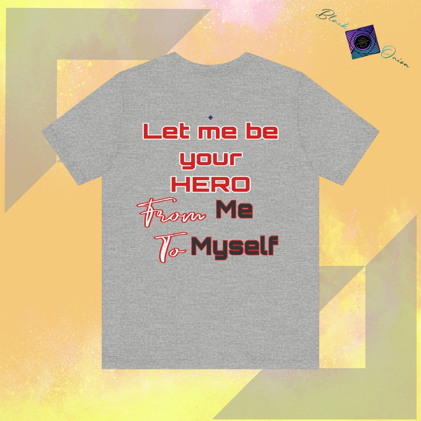 BlackOnion T-Shirt with Workout Motif “Let me be your Hero” 🫵🔥💪