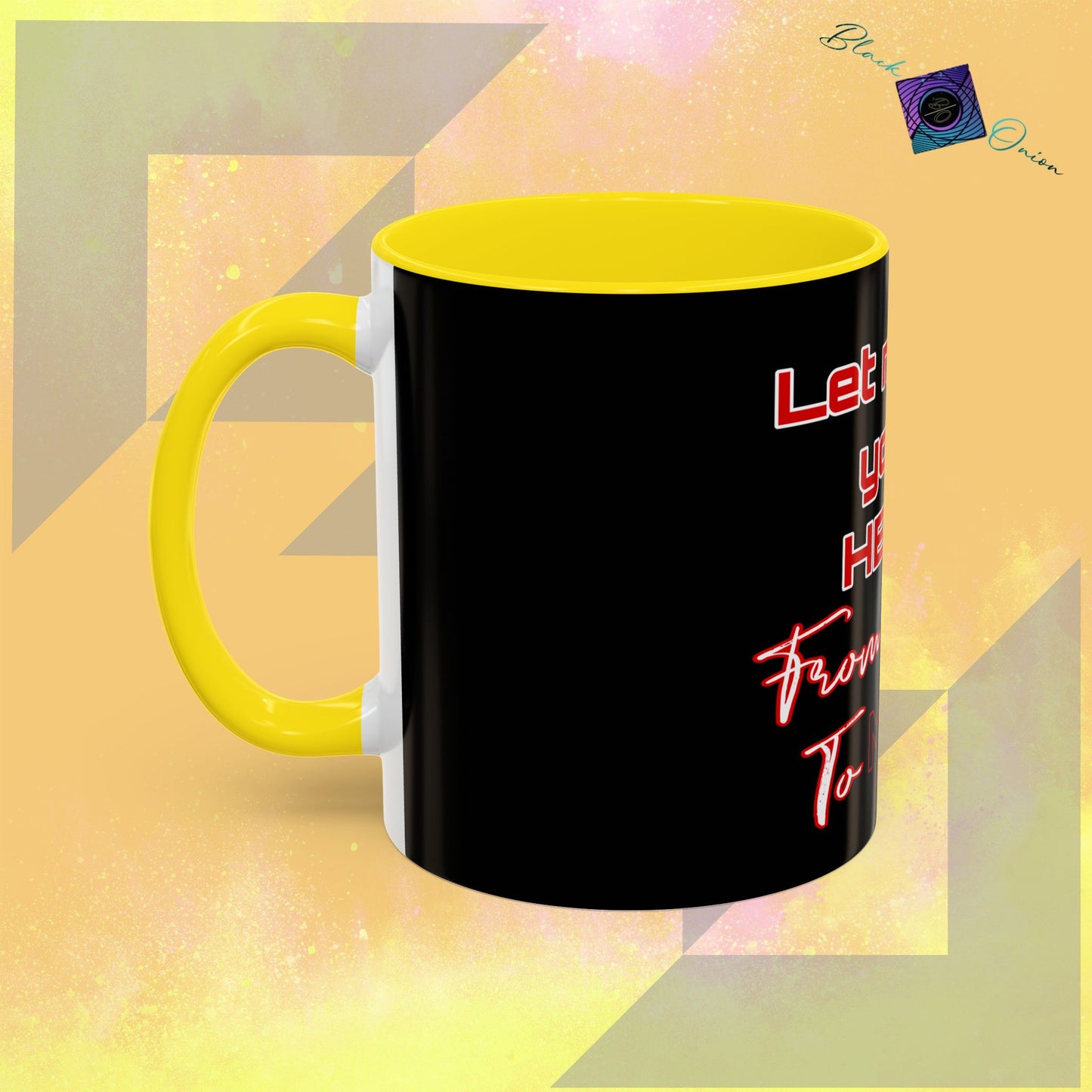 BlackOnion Coffee Mug - 11oz with Workout Motif ‘Let me be your Hero’🔥💪🫵
