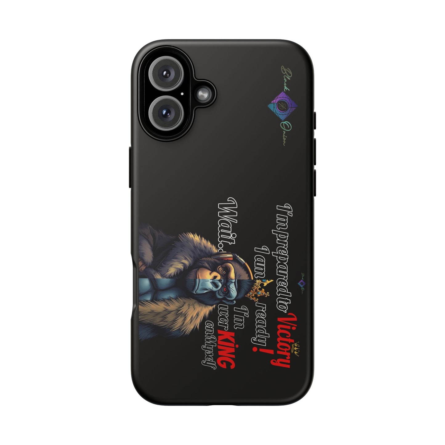 BlackOnion Brand New Phone Case - with Motivational Workout Motif’Victory 👑‘💪🔥🫵