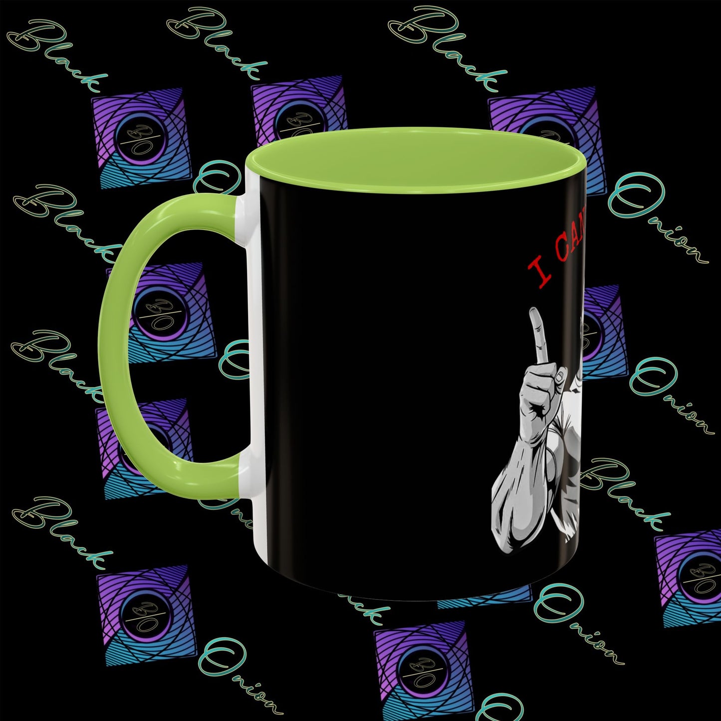 BlackOnion Coffee Mug 2 with Workout Motif ‘I Can Do It V2’🫵🔥💪