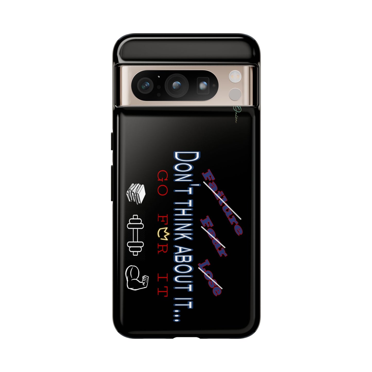 BlackOnion Brand New Phone Case - with Motivational Workout Motif’Don’t think ‘💪🔥🫵