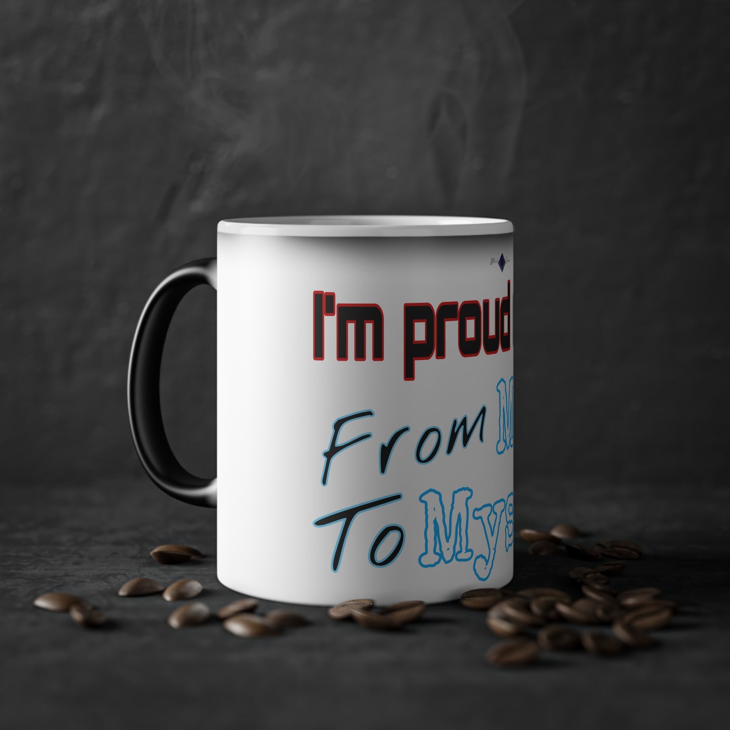 BlackOnion Color Changing Mug with Workout Motif ‘I’m proud of you’ 💪🔥🫵