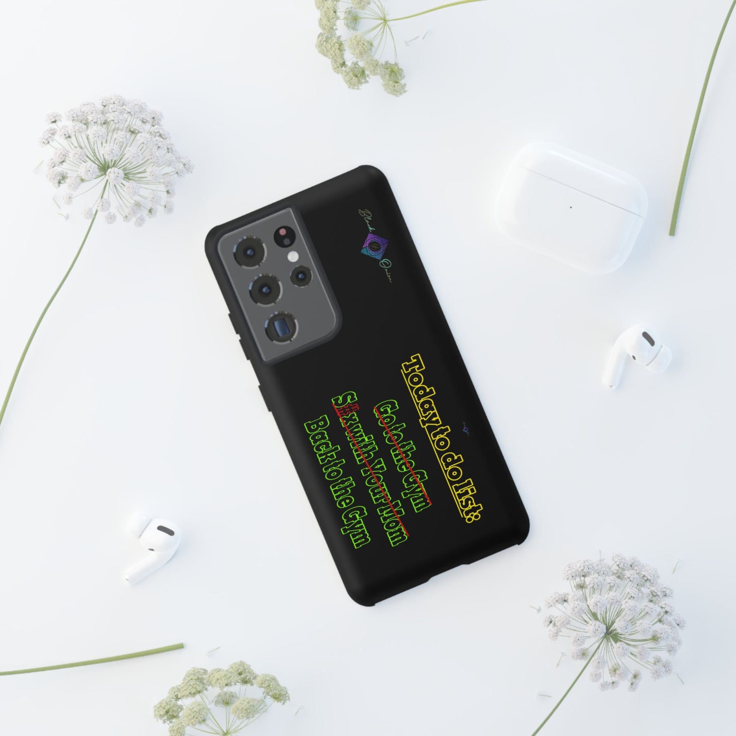 BlackOnion Brand New Phone Case - with Motivational Workout Motif’Today To Do List V2 ‘💪🔥🫵
