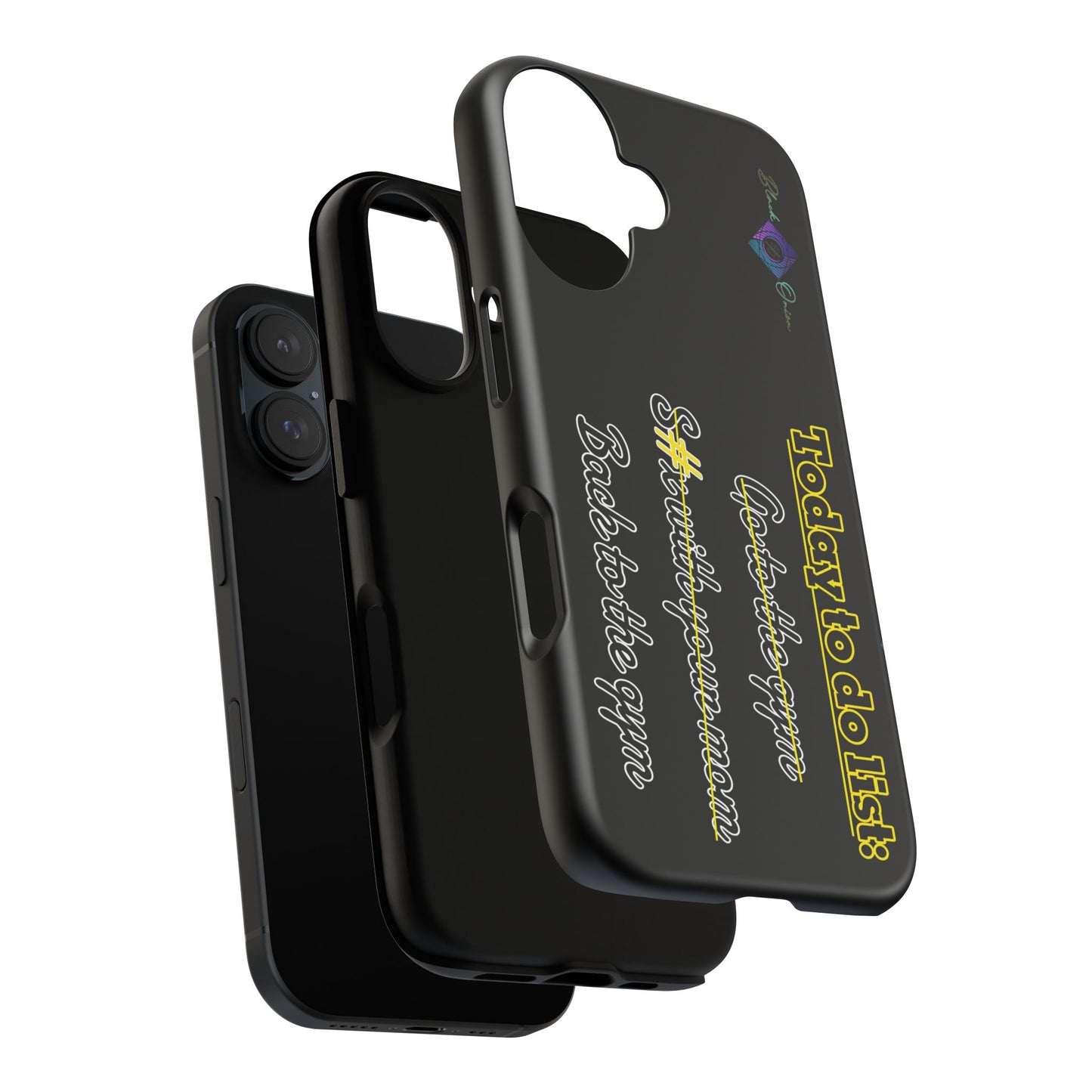 BlackOnion Brand New Phone Case - with Motivational Workout Motif’Today to do list ‘💪🔥🫵