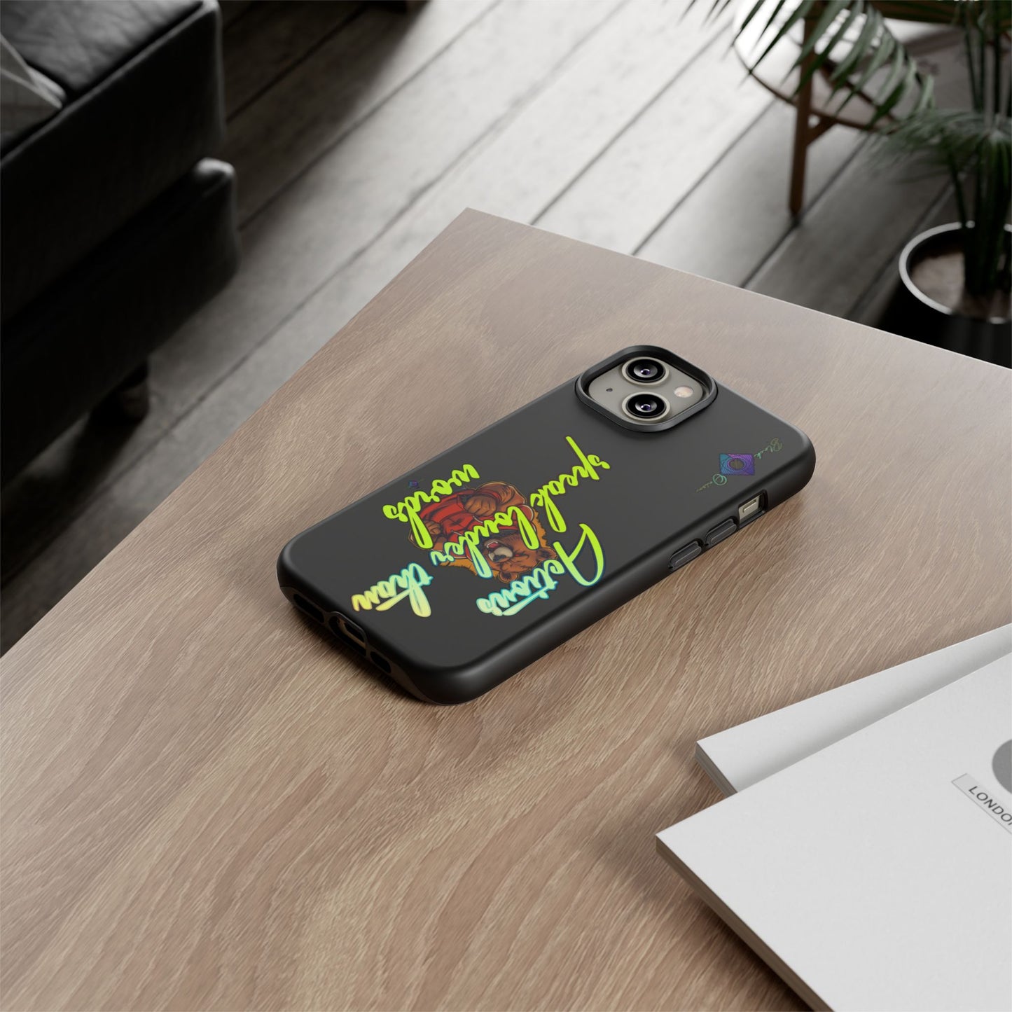 BlackOnion Brand New Phone Case - with Motivational Workout Motif ‘Actions speak lauder ‘💪🔥🫵