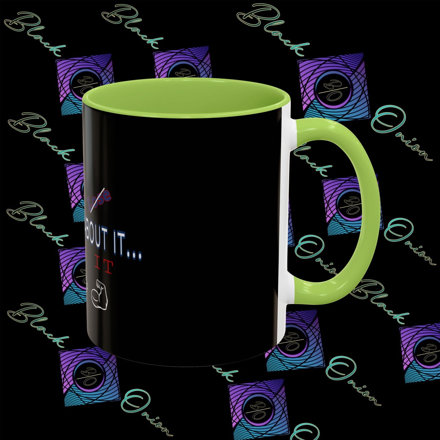 BlackOnion Coffee Mug Serial 2 with Workout Motif ‘Don’t think ‘🫵🔥💪