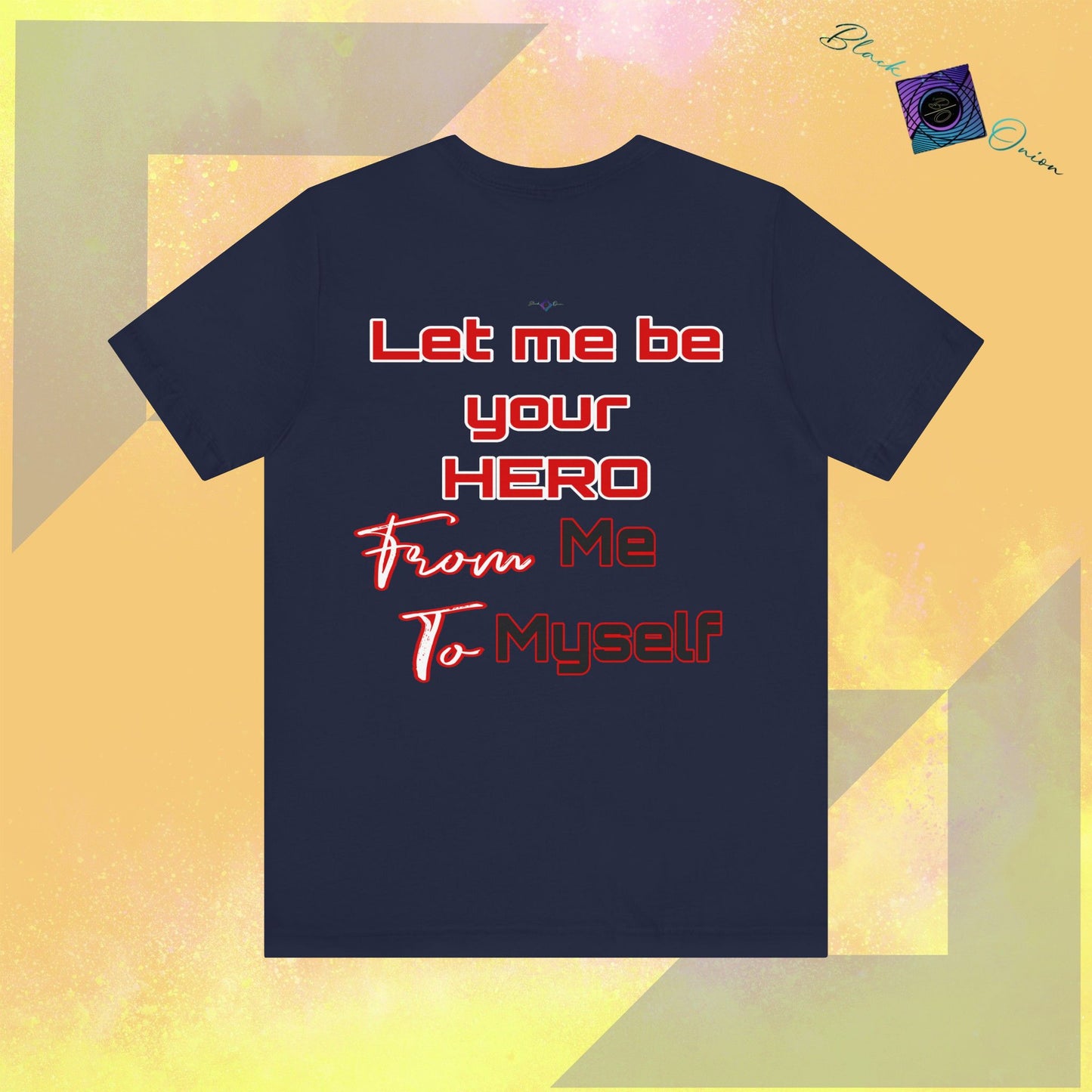 BlackOnion T-Shirt with Workout Motif “Let me be your Hero” 🫵🔥💪