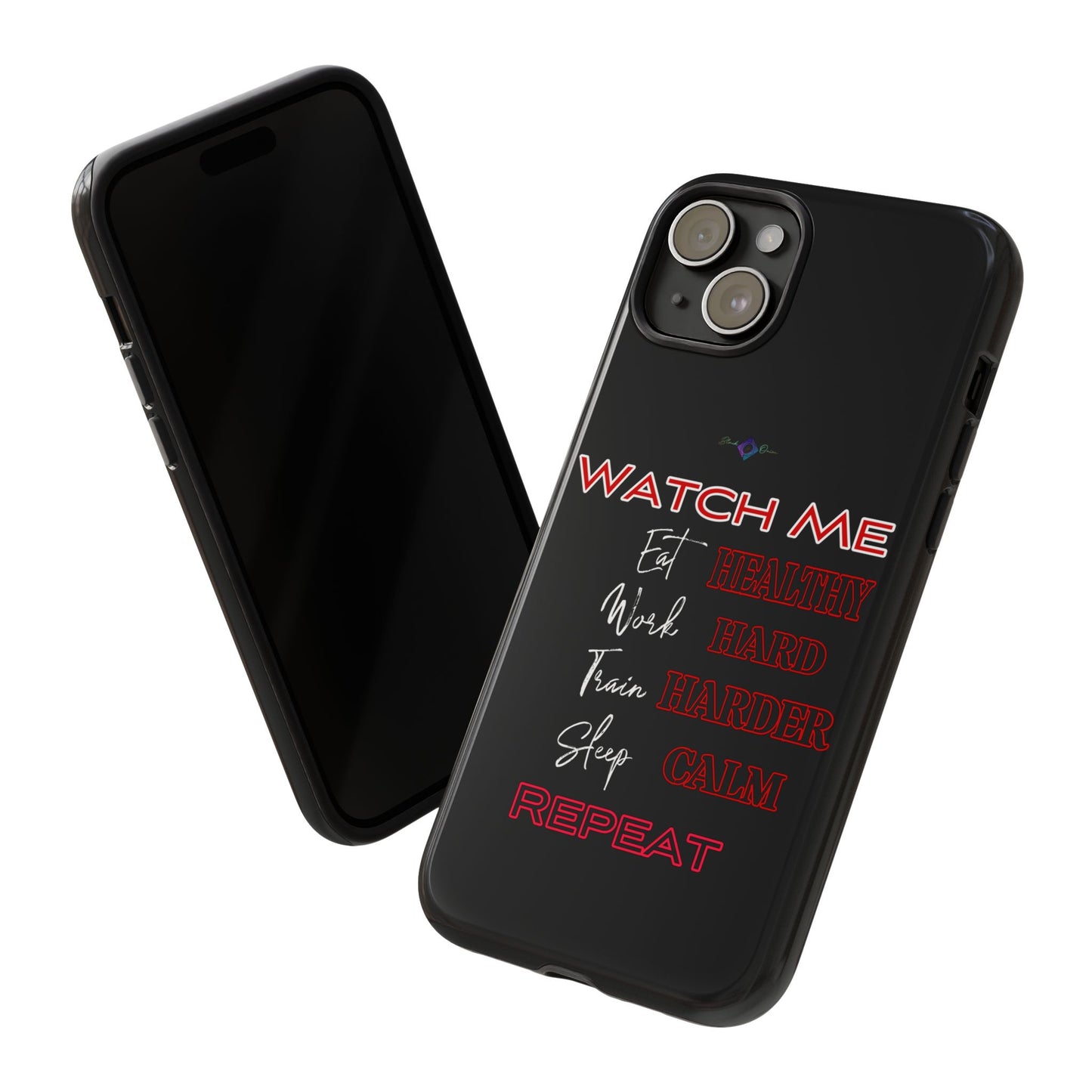 BlackOnion Phone Case -with Motivational Motif 'Watch Me' 💪🔥🫵