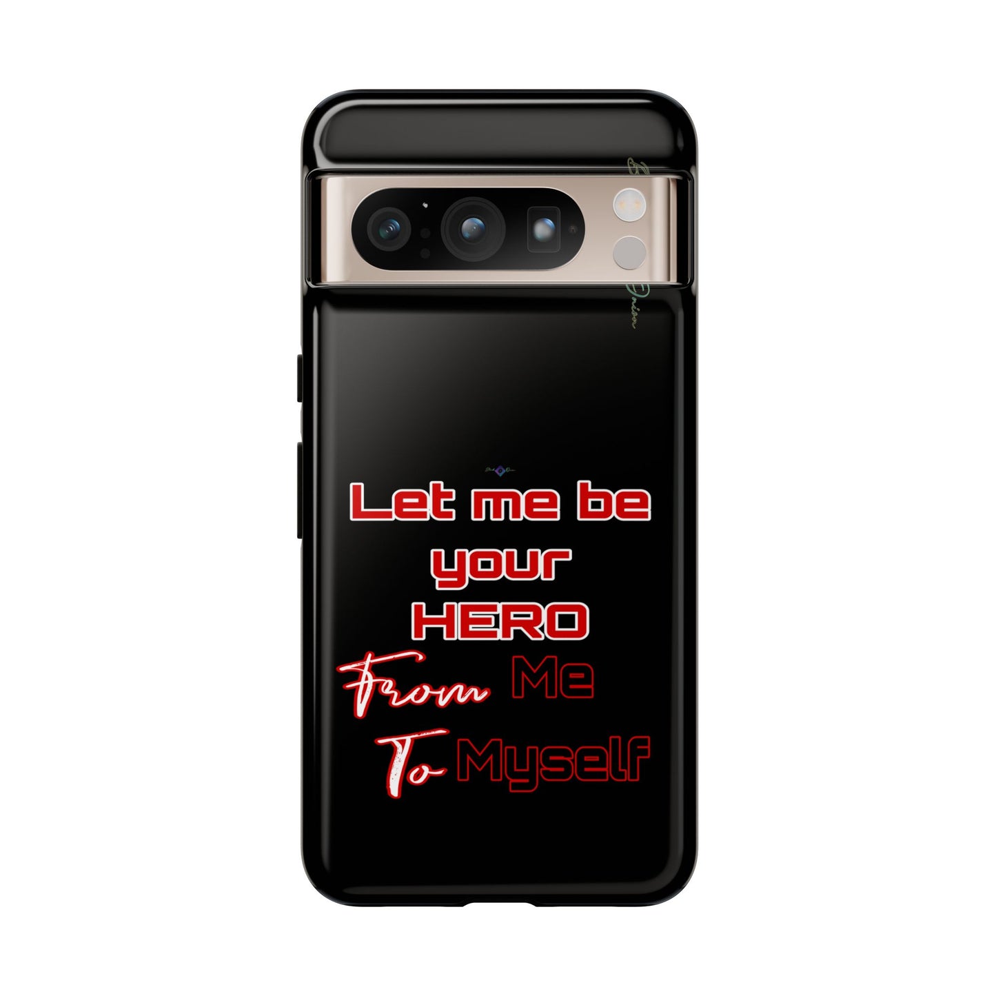 BlackOnion Brand New Phone Case - with Motivational Workout Motif’Let me be your Hero ‘💪🔥🫵