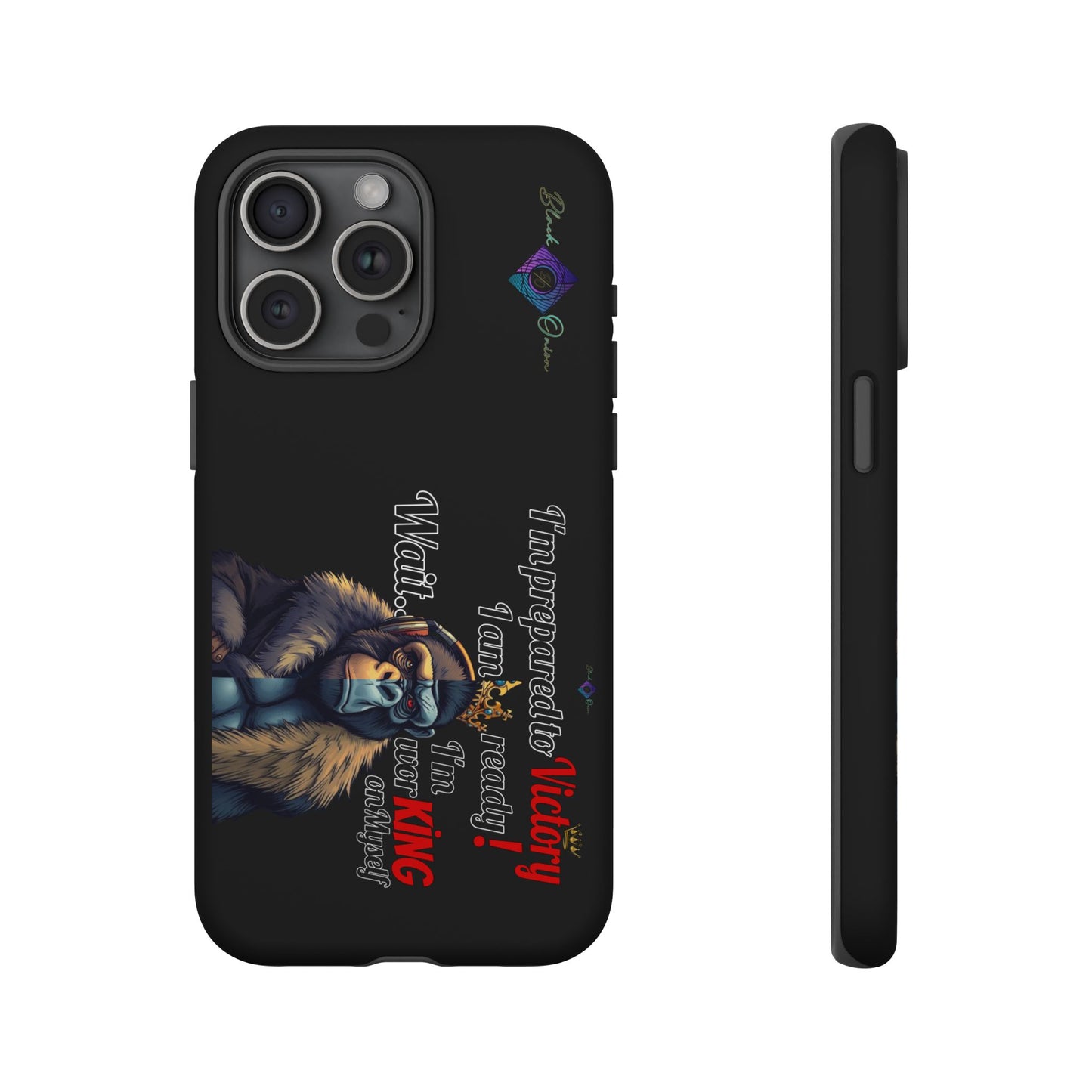 BlackOnion Brand New Phone Case - with Motivational Workout Motif’Victory 👑‘💪🔥🫵