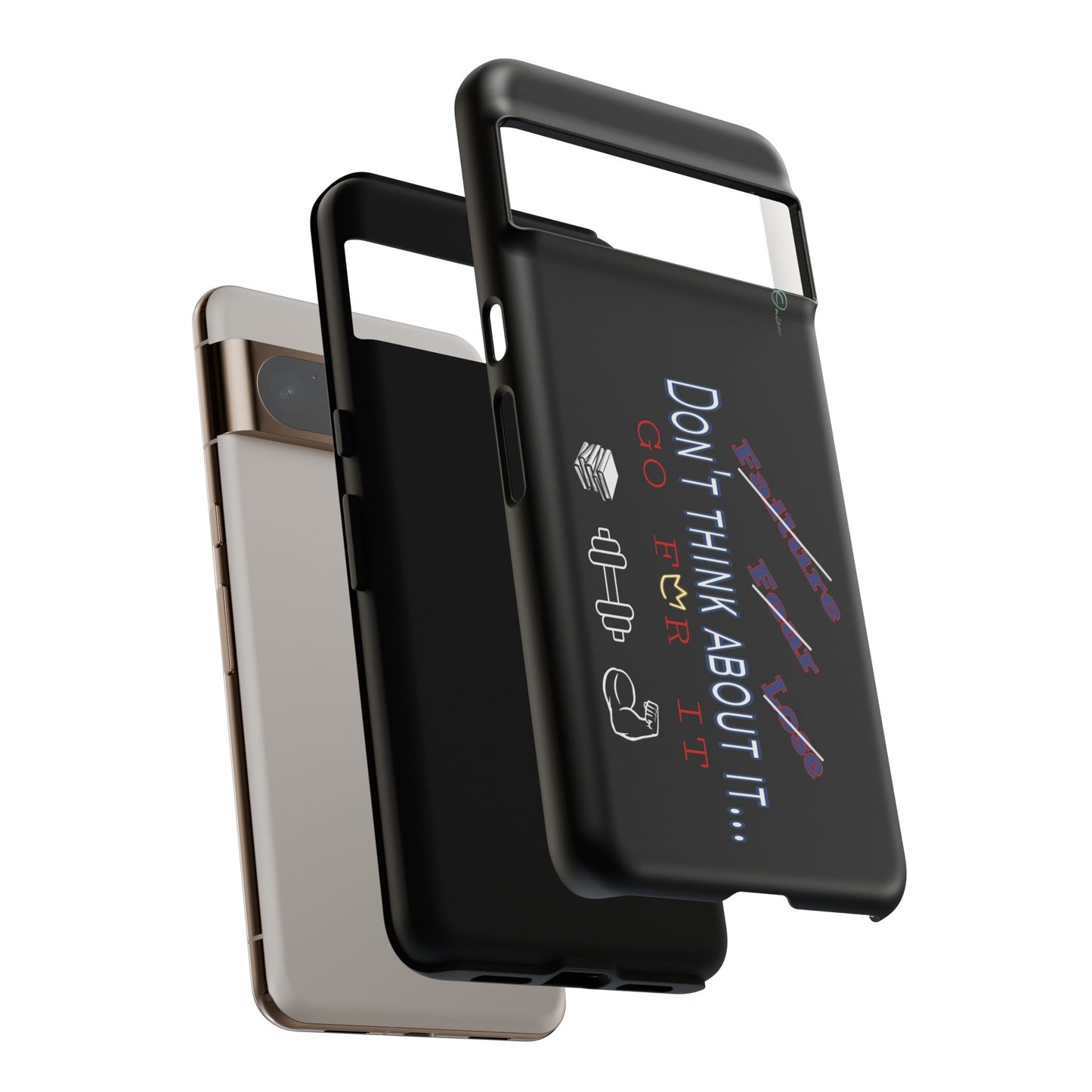 BlackOnion Brand New Phone Case - with Motivational Workout Motif’Don’t think ‘💪🔥🫵