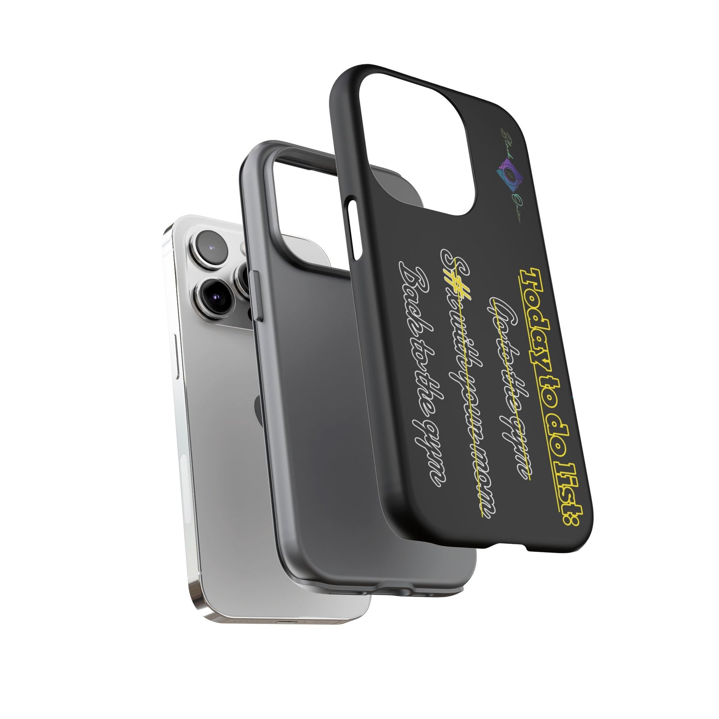 BlackOnion Brand New Phone Case - with Motivational Workout Motif’Today to do list ‘💪🔥🫵