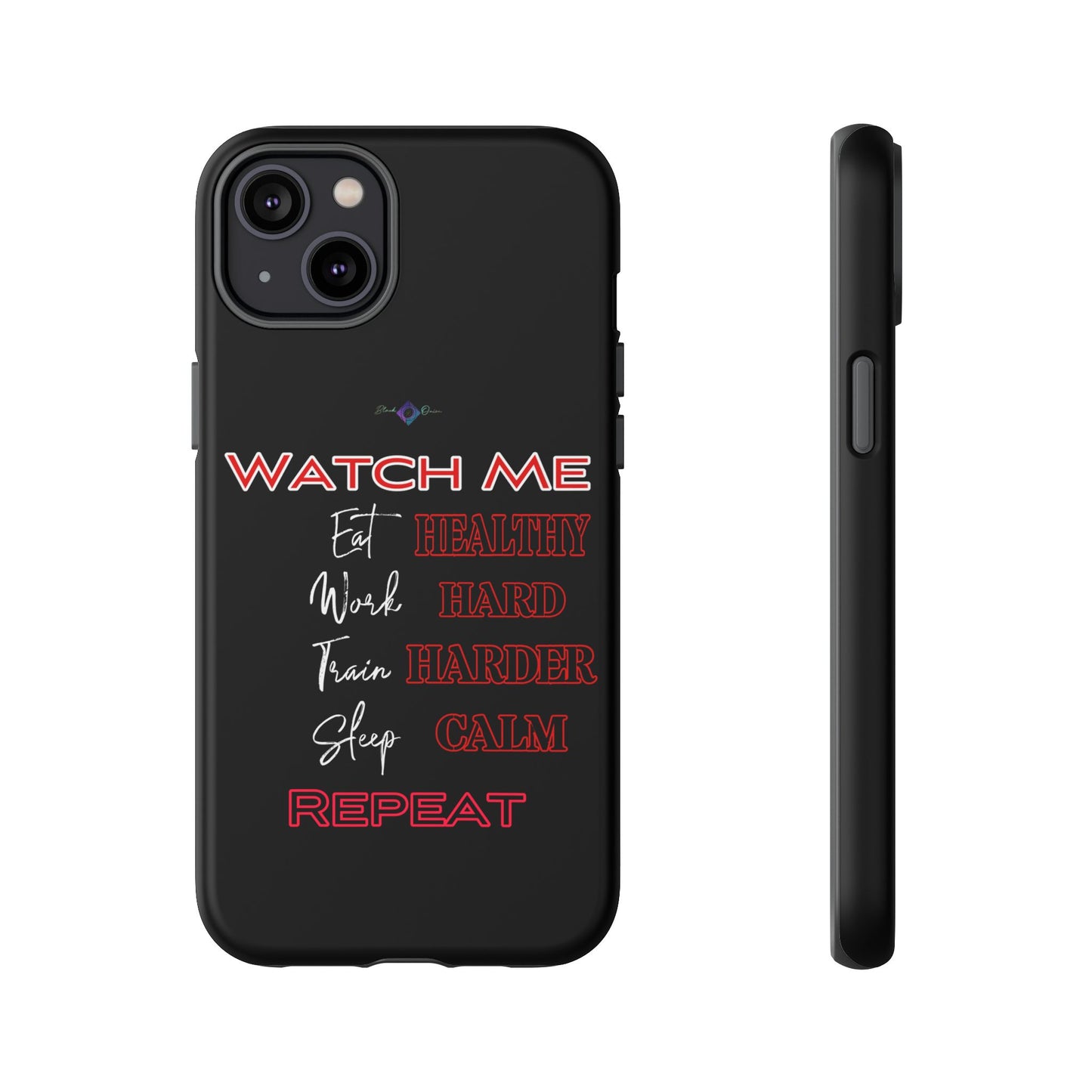 BlackOnion Phone Case -with Motivational Motif 'Watch Me' 💪🔥🫵