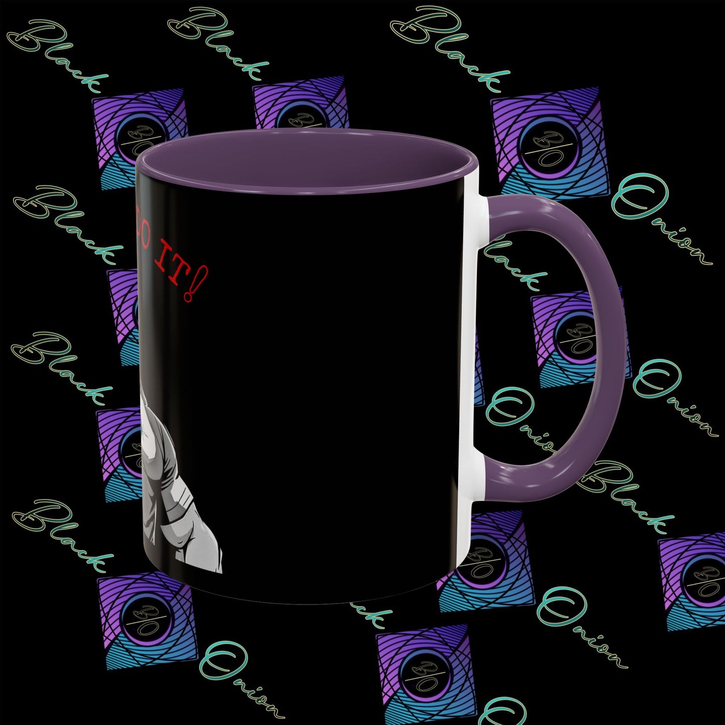 BlackOnion Coffee Mug - 11oz with Workout Motif ‘I Can Do It ’🔥💪🫵