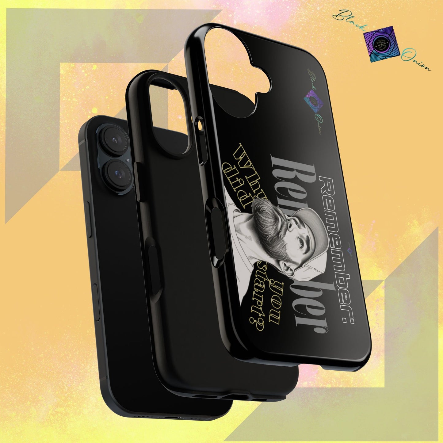 BlackOnion Brand New Phone Case - with Motivational Workout Motif’Remember ‘💪🔥🫵