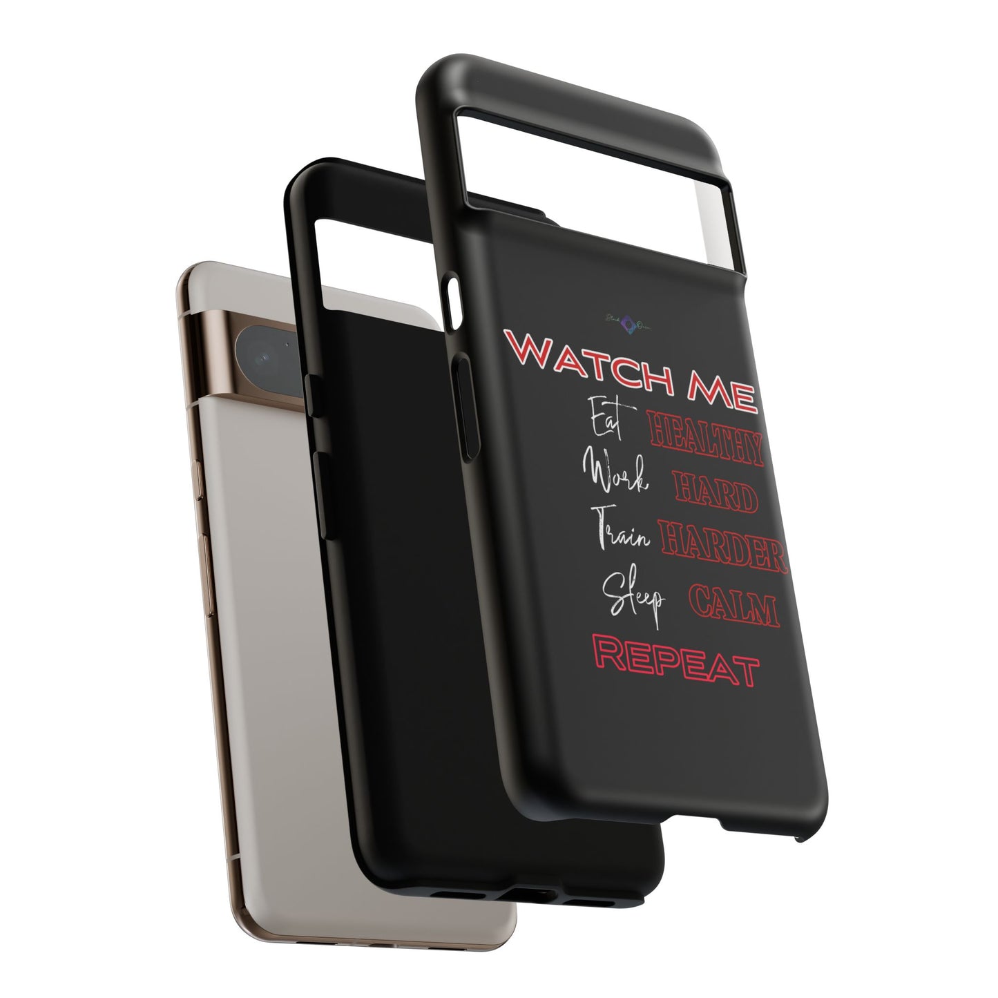 BlackOnion Phone Case -with Motivational Motif 'Watch Me' 💪🔥🫵