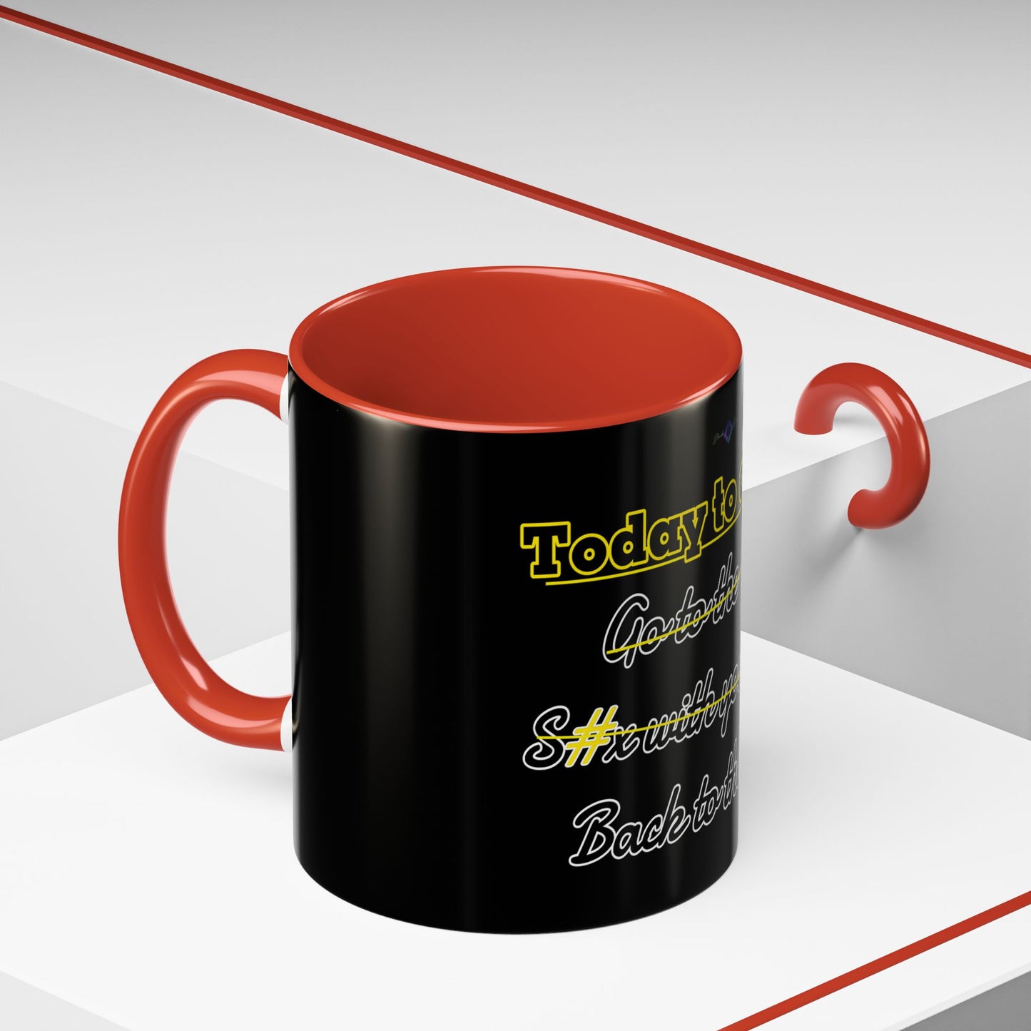 BlackOnion Coffee Mug - 11oz with Workout Motif ‘Today To Do List ’🔥💪🫵