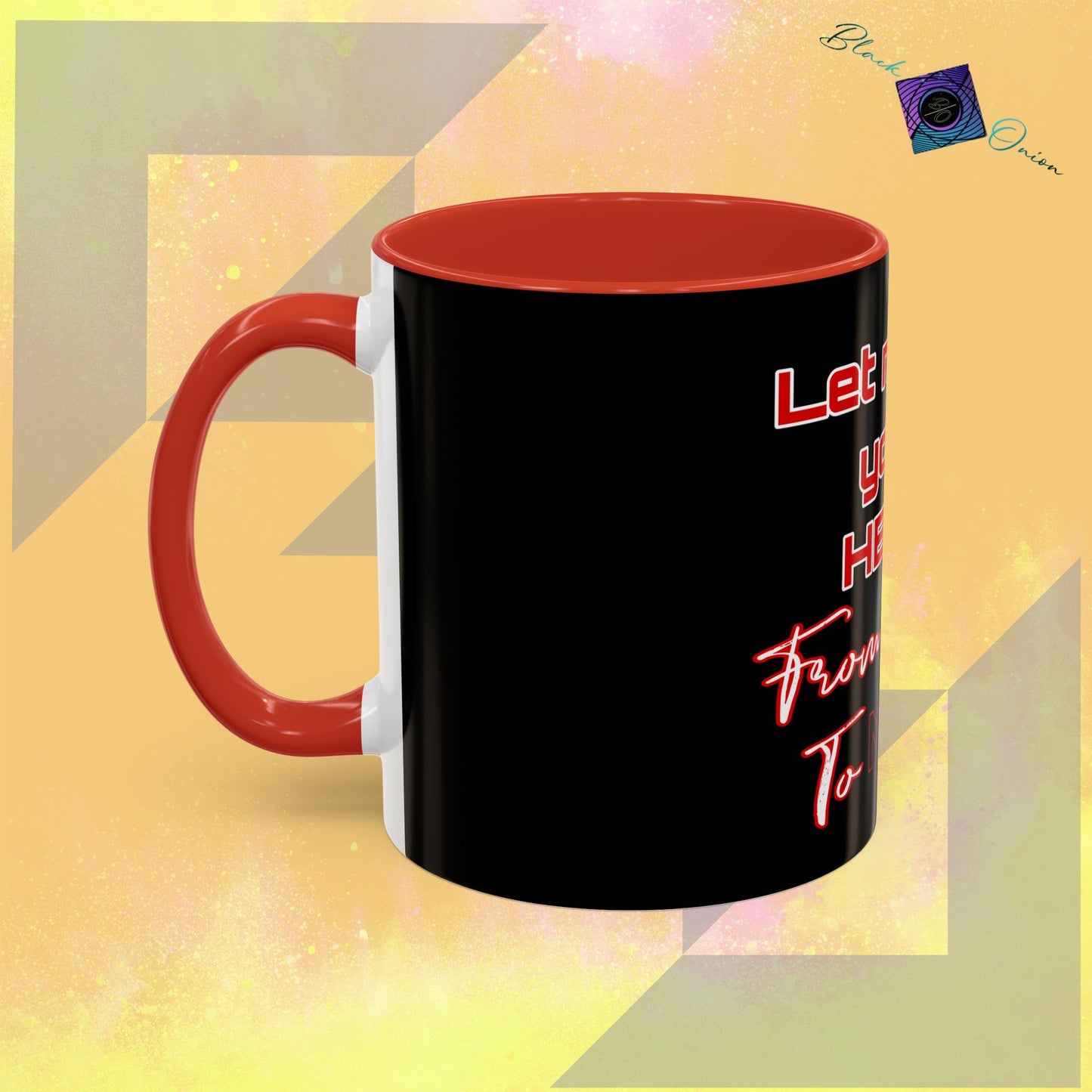 BlackOnion Coffee Mug - 11oz with Workout Motif ‘Let me be your Hero’🔥💪🫵