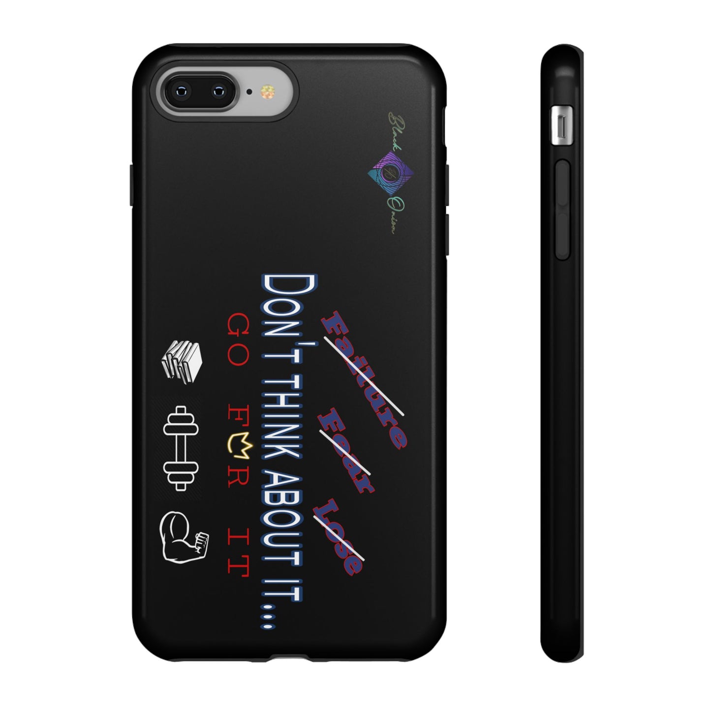 BlackOnion Brand New Phone Case - with Motivational Workout Motif’Don’t think ‘💪🔥🫵