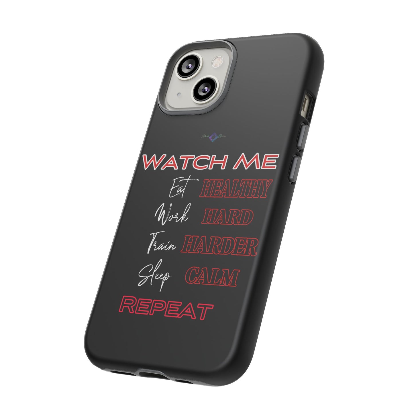 BlackOnion Phone Case -with Motivational Motif 'Watch Me' 💪🔥🫵