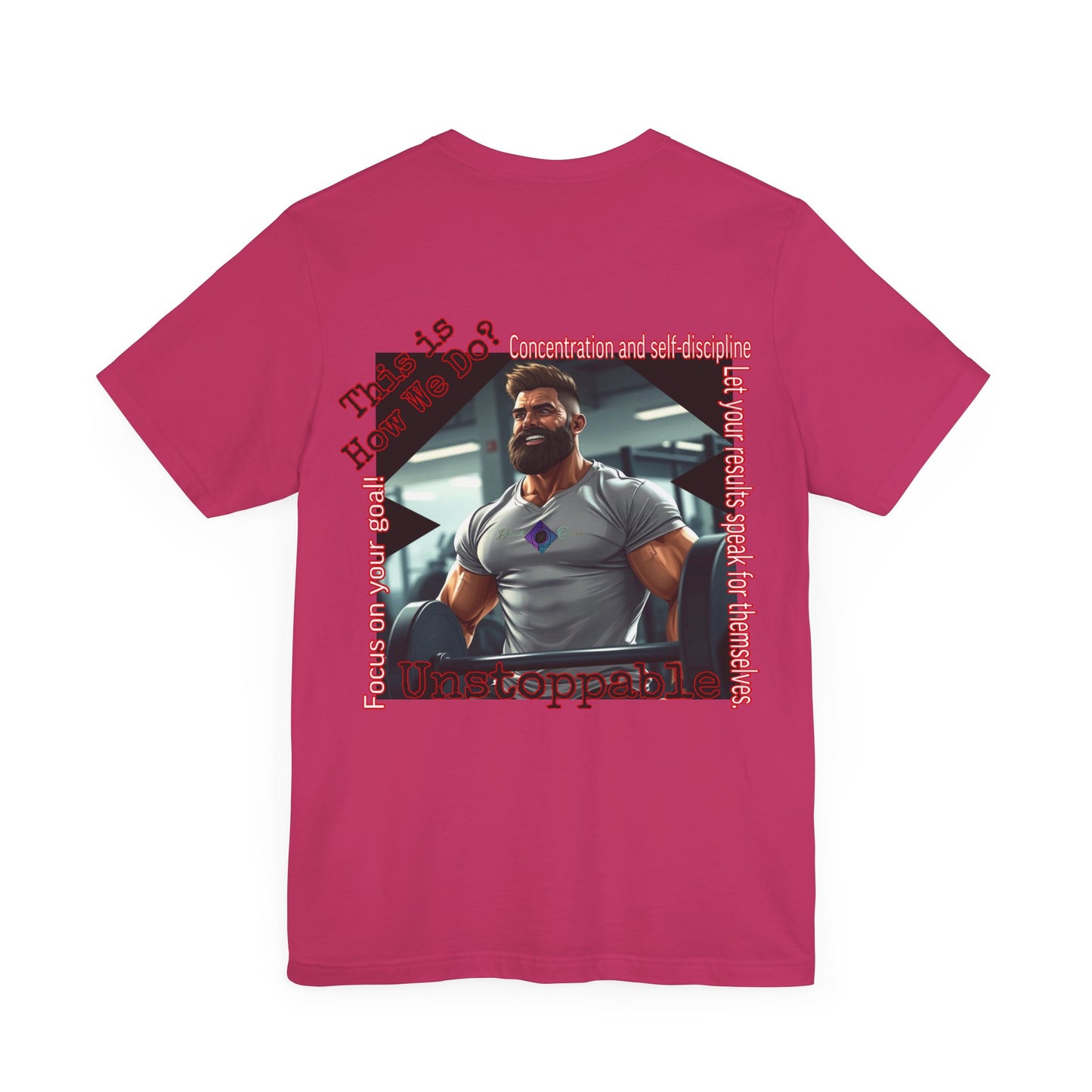BlackOnion T-shirt with Workout Motif “Unstoppable “💪🔥🫵