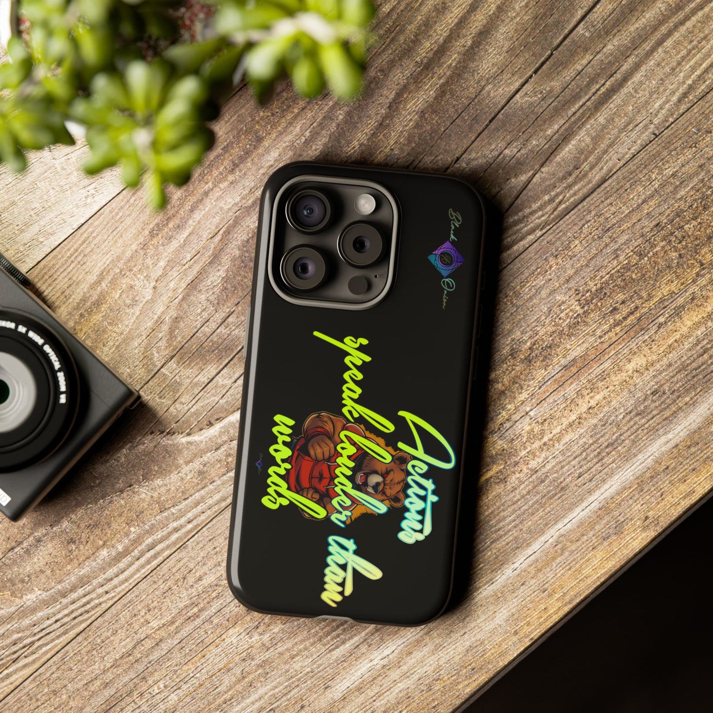 BlackOnion Brand New Phone Case - with Motivational Workout Motif ‘Actions speak lauder ‘💪🔥🫵
