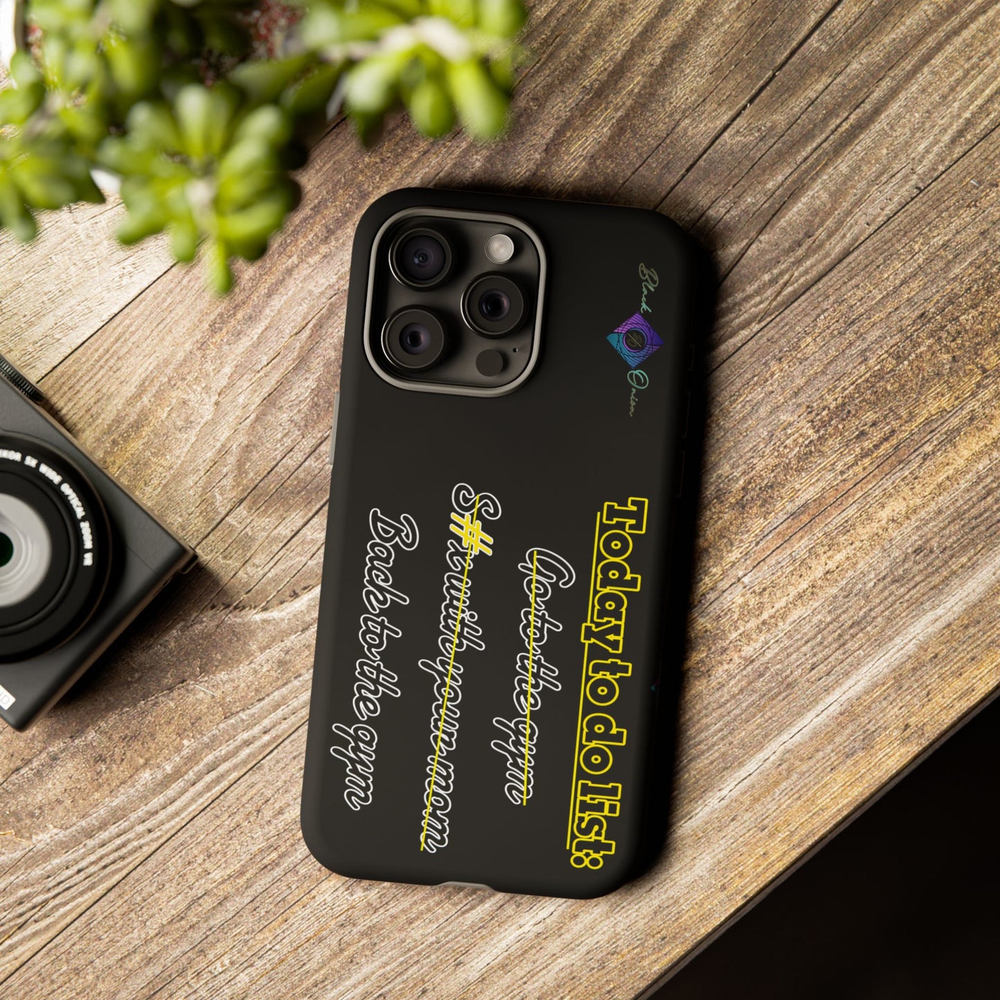 BlackOnion Brand New Phone Case - with Motivational Workout Motif’Today to do list ‘💪🔥🫵