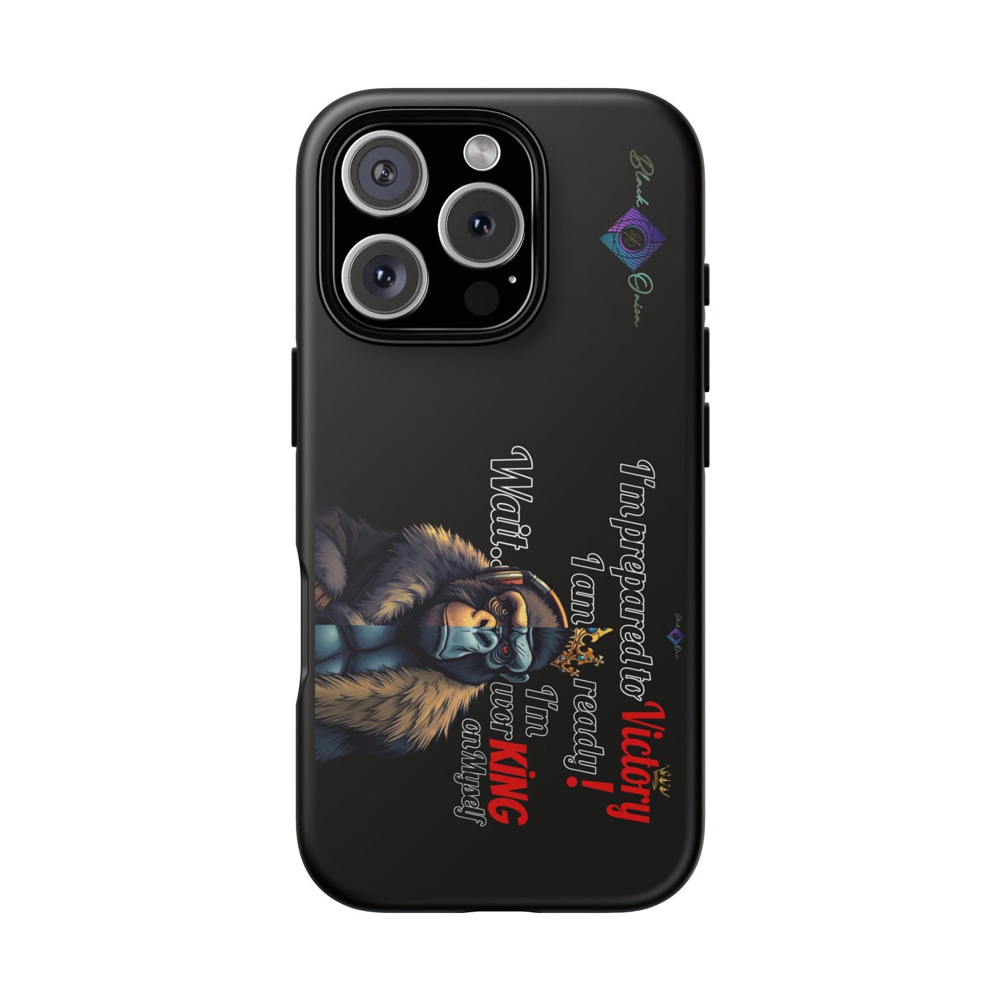 BlackOnion Brand New Phone Case - with Motivational Workout Motif’Victory 👑‘💪🔥🫵