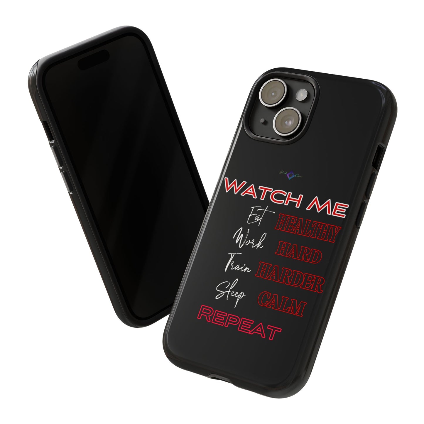 BlackOnion Phone Case -with Motivational Motif 'Watch Me' 💪🔥🫵