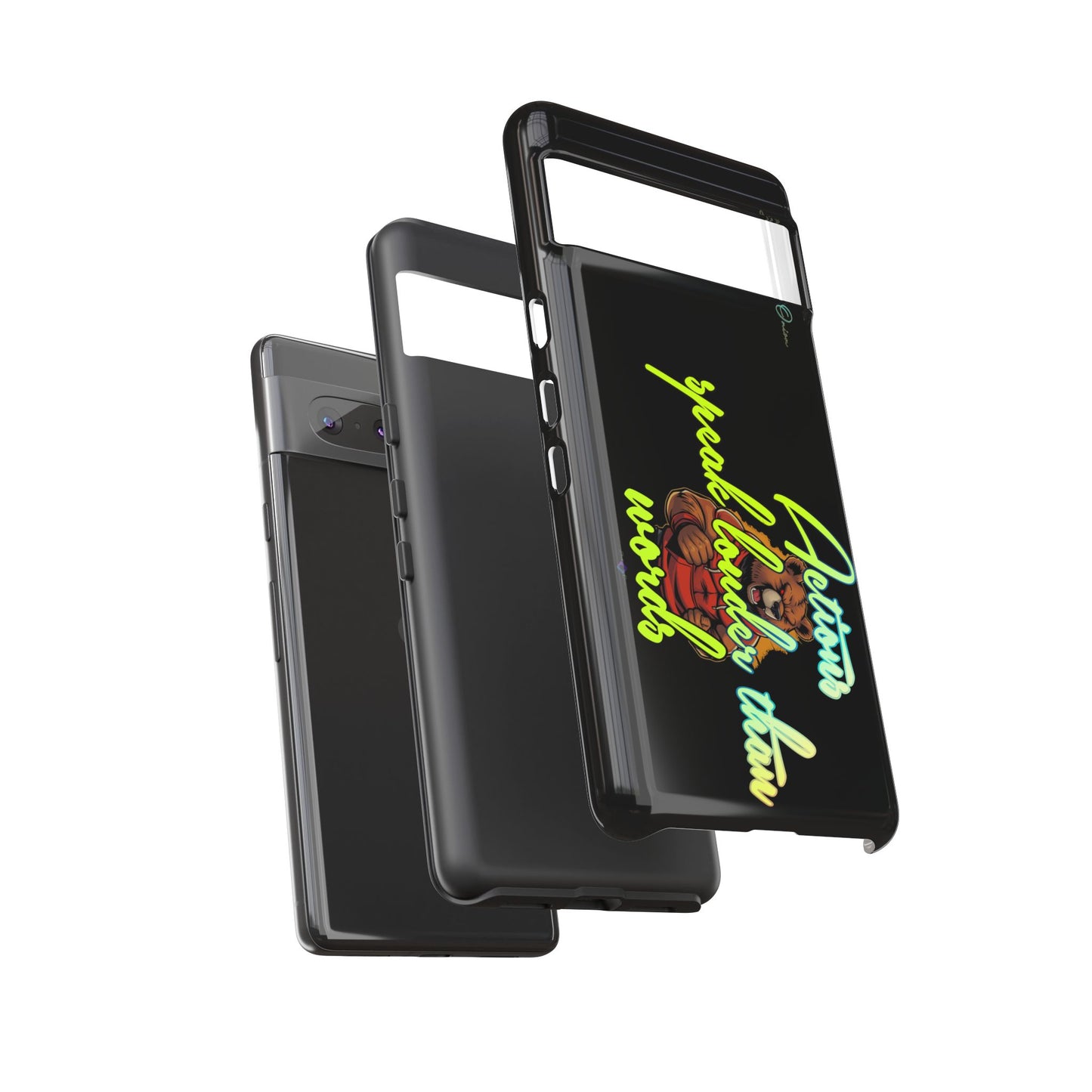 BlackOnion Brand New Phone Case - with Motivational Workout Motif ‘Actions speak lauder ‘💪🔥🫵