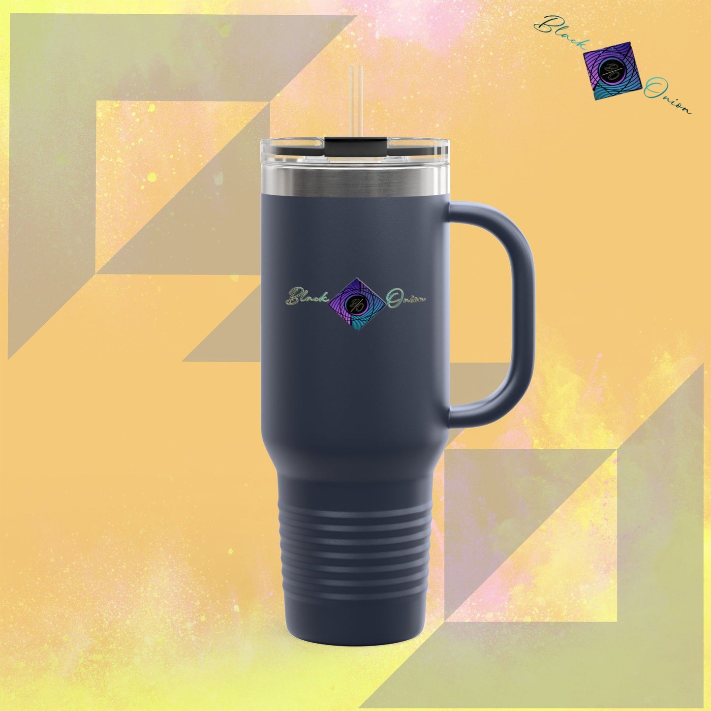 BlackOnion Travel Mug - 40oz with Straw