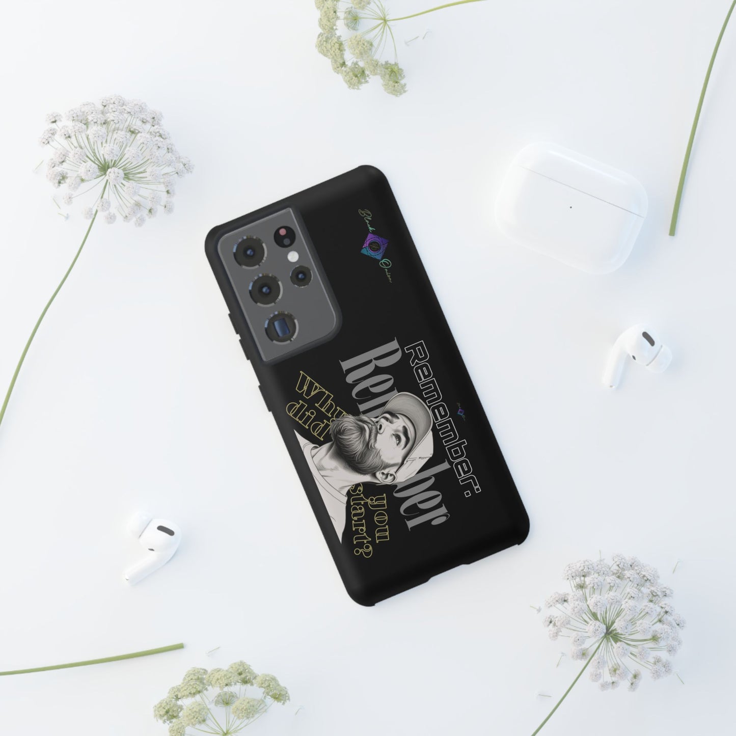 BlackOnion Brand New Phone Case - with Motivational Workout Motif’Remember ‘💪🔥🫵