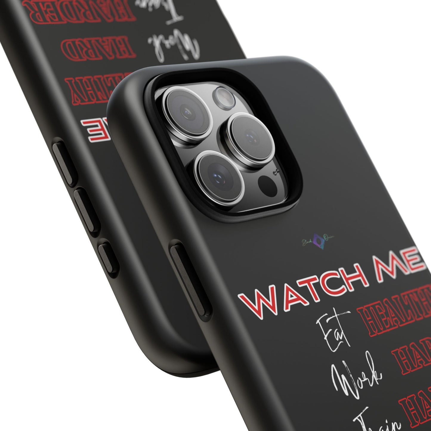 BlackOnion Phone Case -with Motivational Motif 'Watch Me' 💪🔥🫵