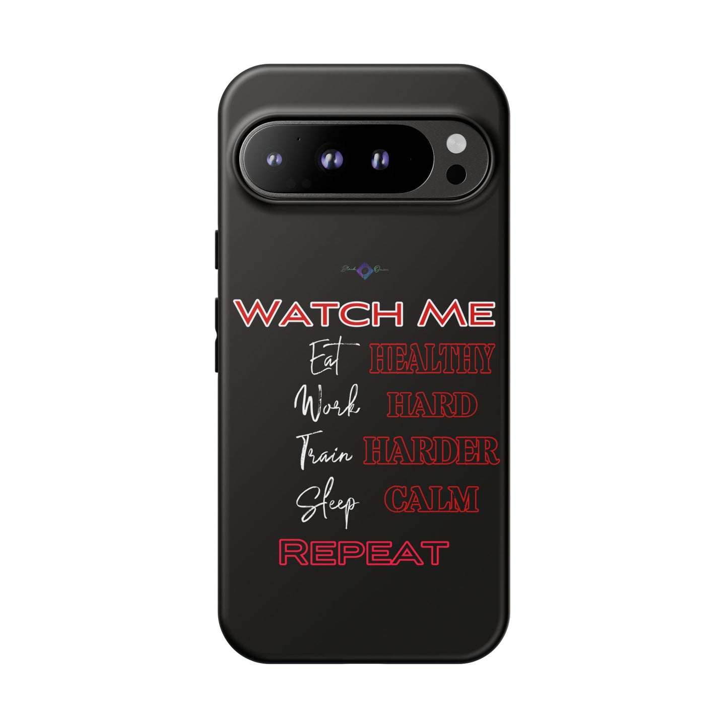BlackOnion Phone Case -with Motivational Motif 'Watch Me' 💪🔥🫵