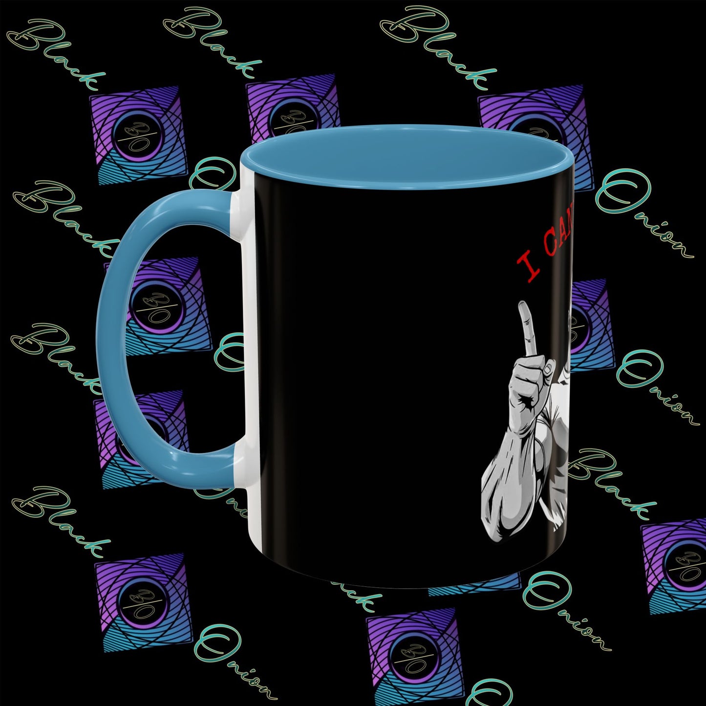 BlackOnion Coffee Mug 2 with Workout Motif ‘I Can Do It V2’🫵🔥💪