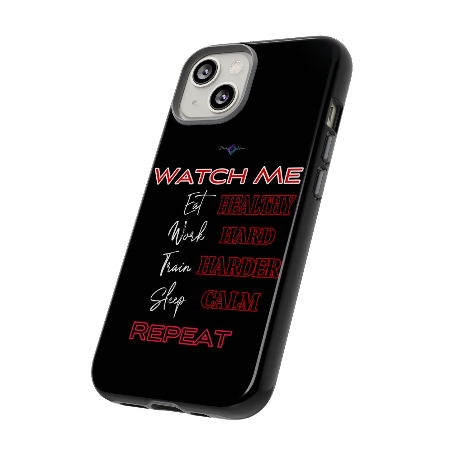 BlackOnion Phone Case -with Motivational Motif 'Watch Me' 💪🔥🫵