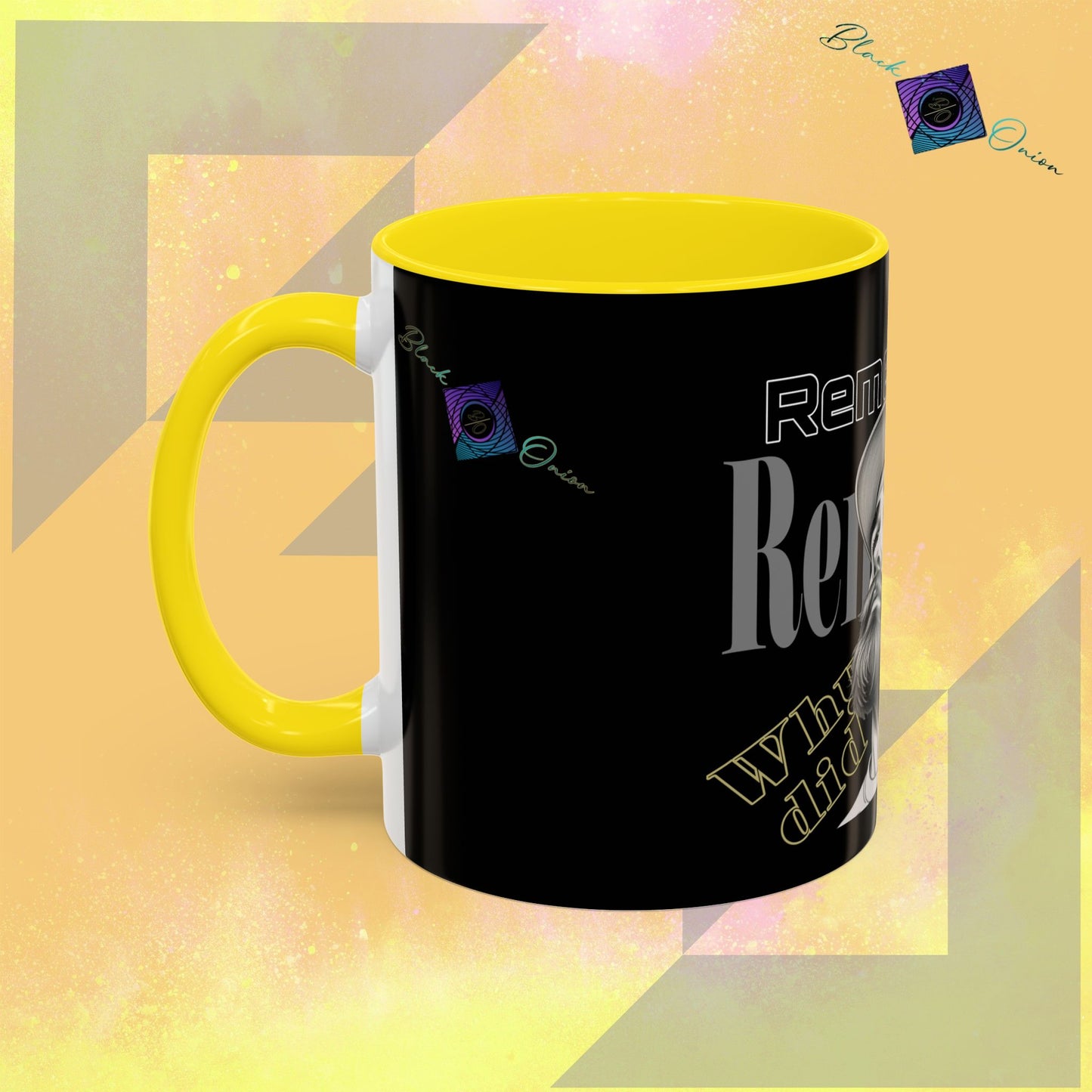 BlackOnion Coffee Mug - 11oz with Workout Motif ‘Remember ’🔥💪🫵